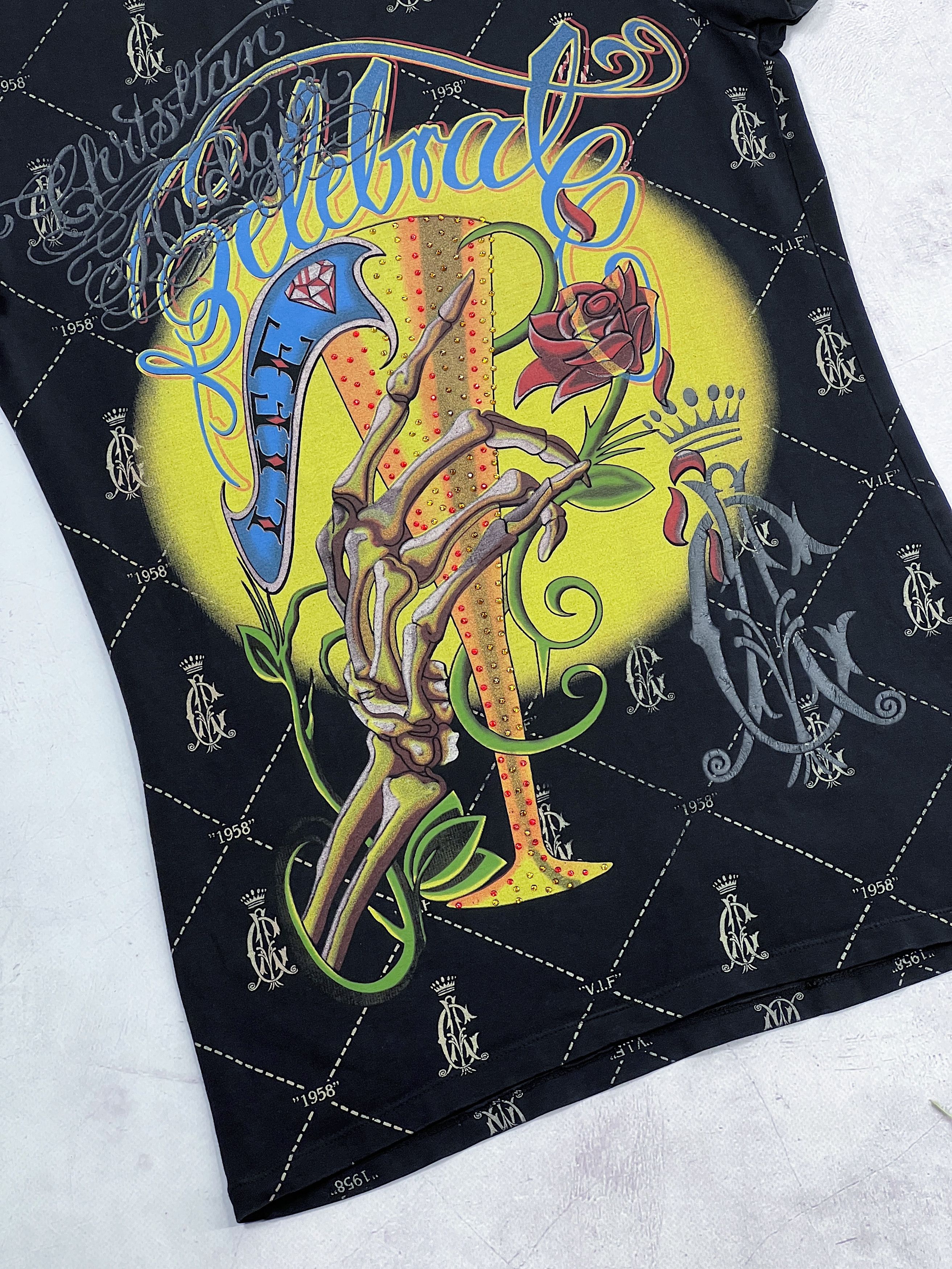 Christian Audigier × Ed Hardy × Vintage Christian Audigier T-Shirt Celebrate Life Ed Hardy Size M / US 6-8 / IT 42-44 - 8 Thumbnail