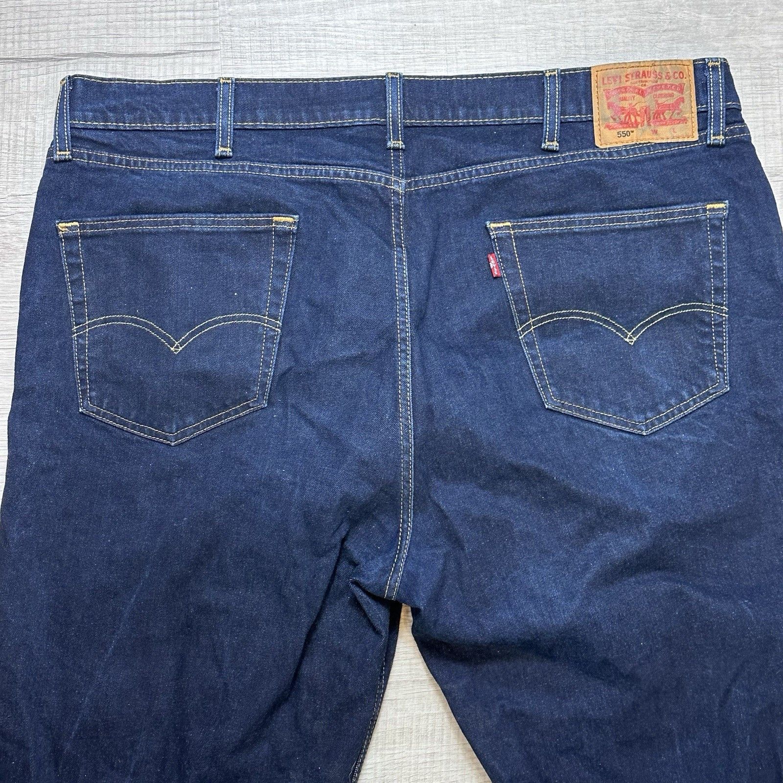 Levi's Levis 550 Jeans 42x34 Relaxed Fit Straight Leg Dark Men's Size US 42 / EU 58 - 9 Thumbnail