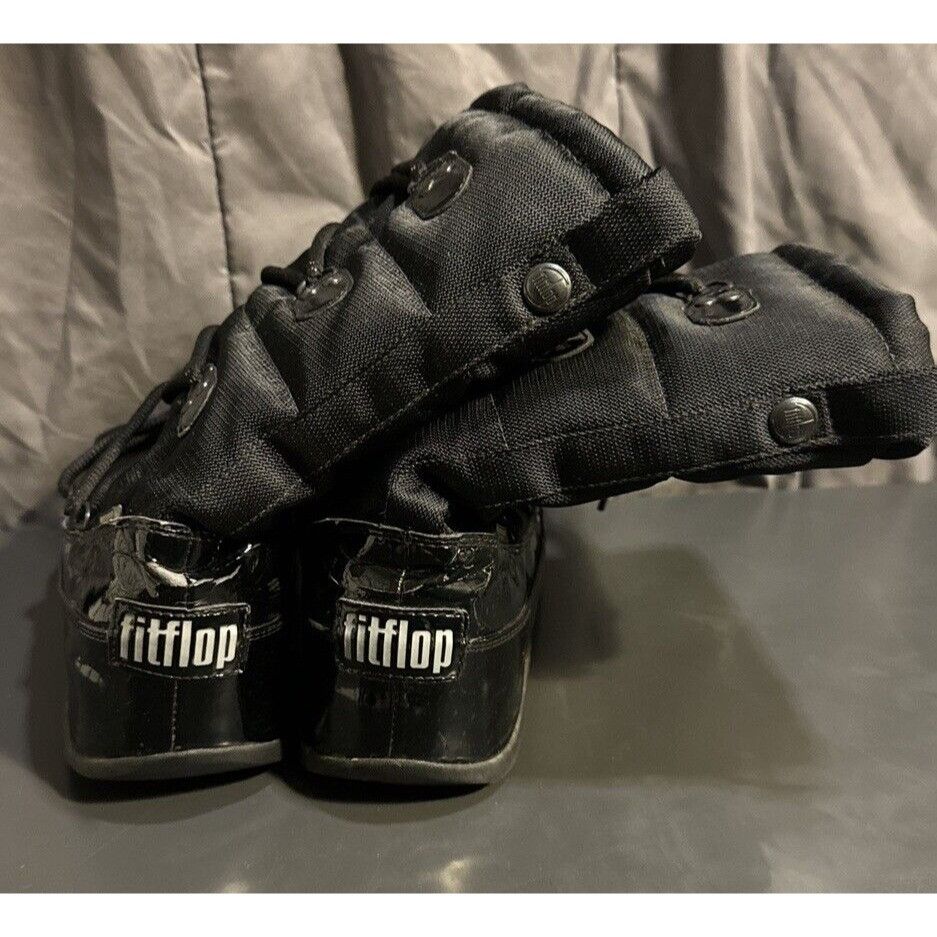Other Fitflop Women’s 8 Black Leather Pilar Platform Chunky Boots Size US 8 / IT 38 - 5 Thumbnail