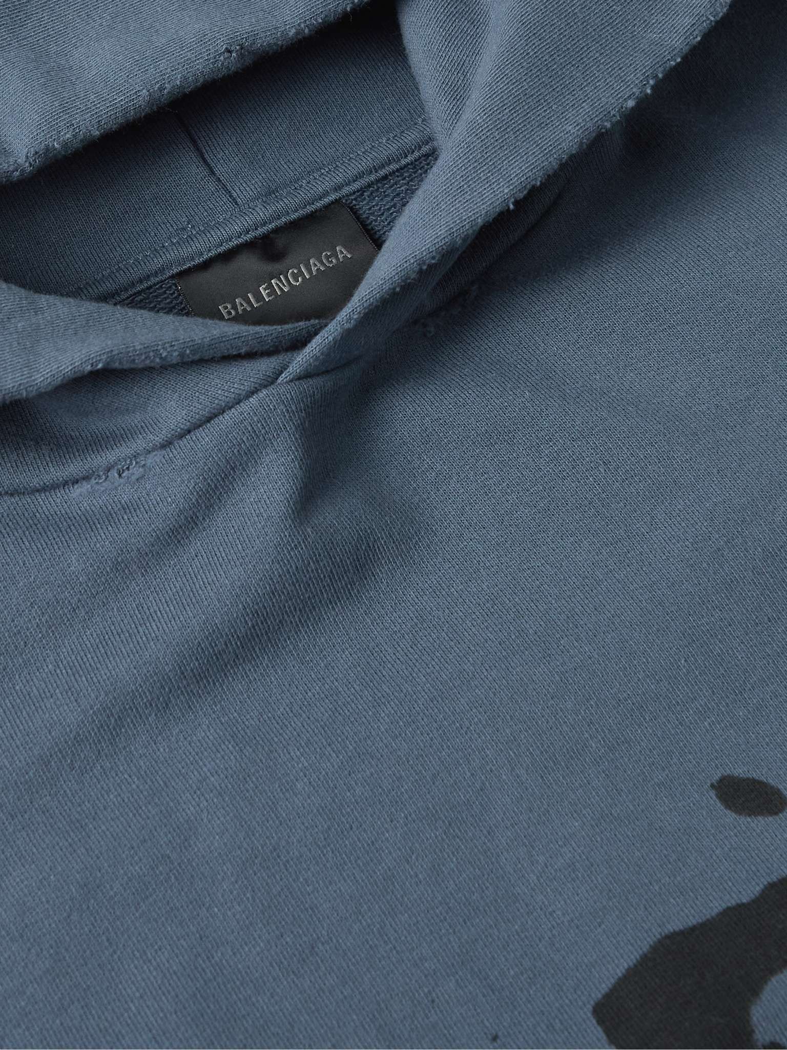 Balenciaga o1bcso1str1125 Hand-Drawn BB Icon Hoodie Large Fit in Blue Size US L / EU 52-54 / 3 - 5 Thumbnail