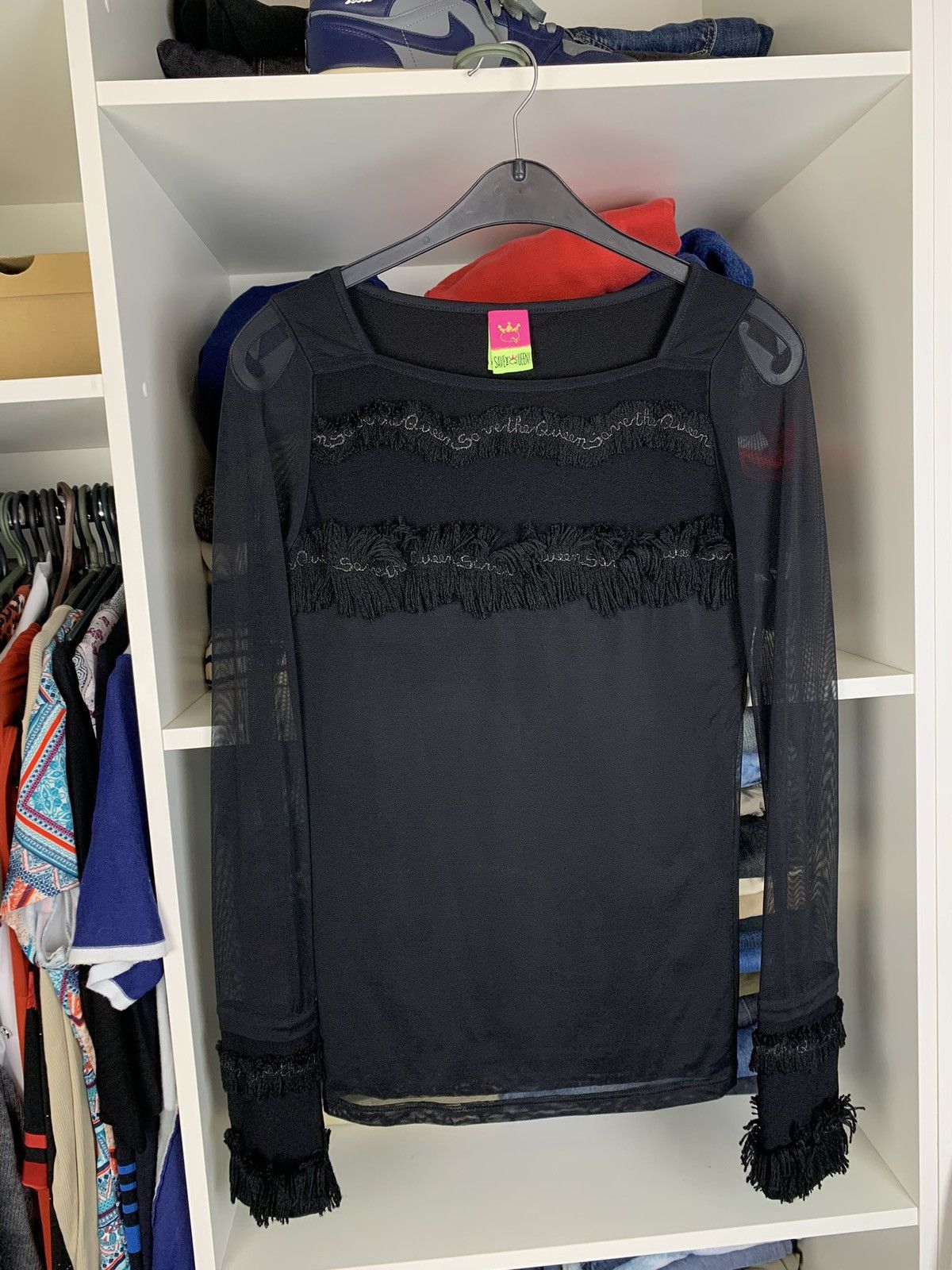 Designer Save the Queen Woman’s Blouse Long Sleeve Made in Italy Size S / US 4 / IT 40 - 1 Thumbnail