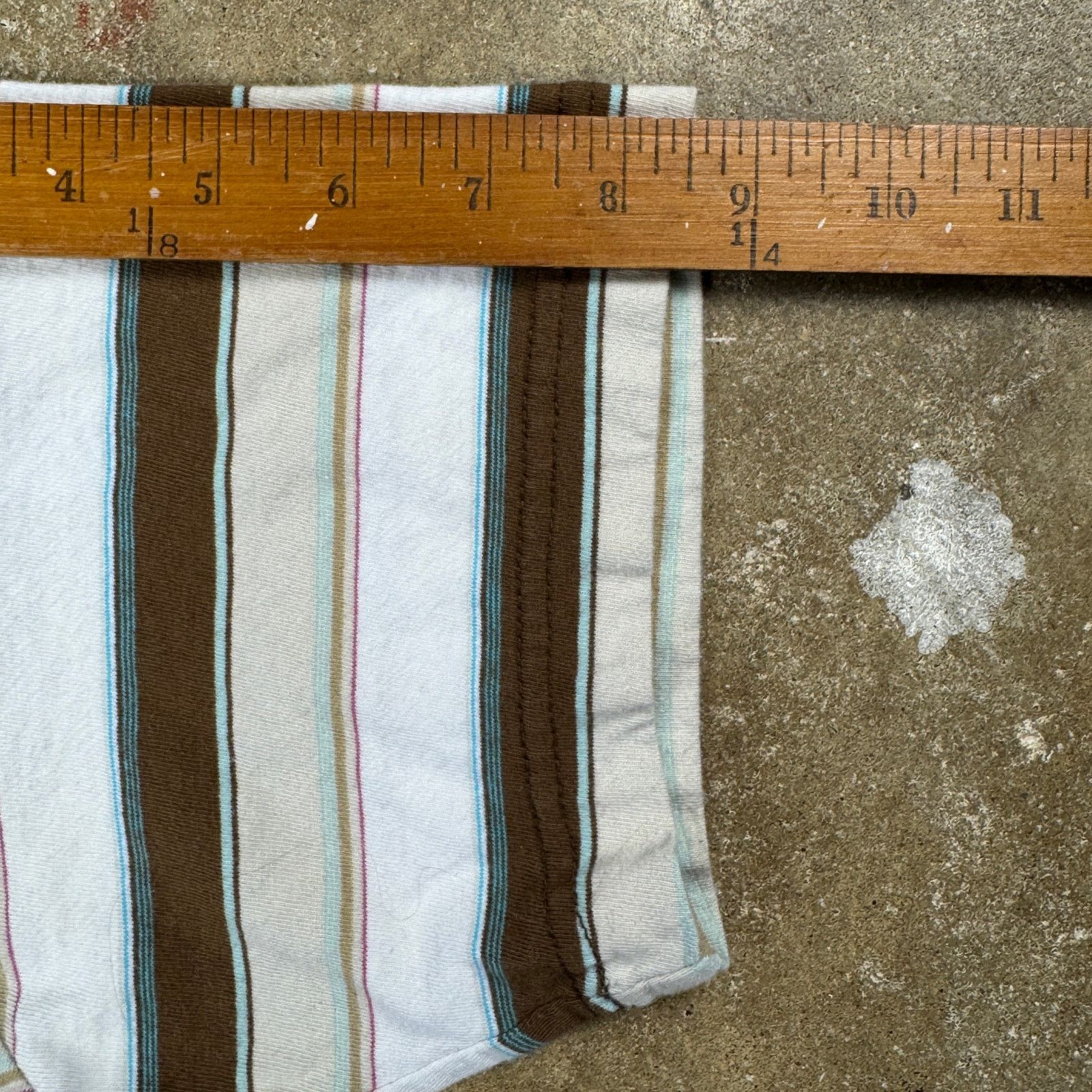 Levi's Vintage Levi’s Polo Shirt Men’s L Brown White Striped Y2K Size US L / EU 52-54 / 3 - 10 Thumbnail