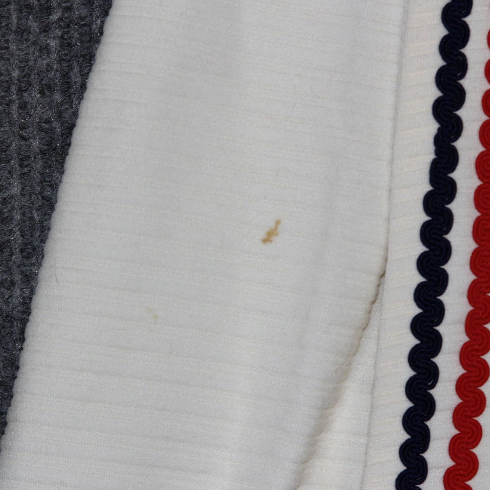 Vintage VINTAGE Parade A-Line Dress Women XS Knee Length White Trim Cap Sleeve Sleeveless Knit Polyester Cotton Yellowing Patina 90s Sports Summer Dress Size XS / US 0-2 / IT 36-38 - 2 Thumbnail
