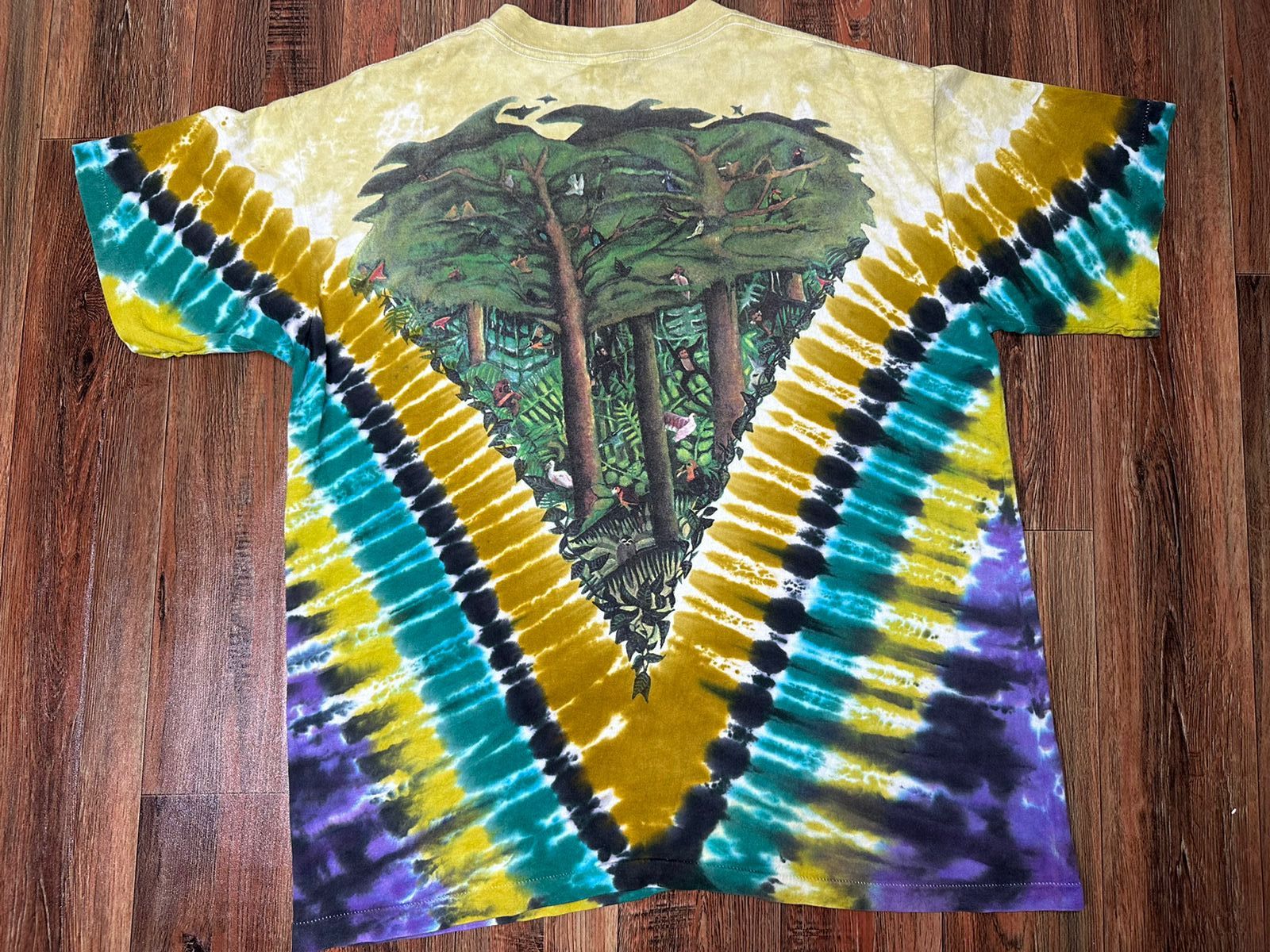 Liquid Blue × Vintage Vintage 90s Liquid Blue Elephant Jungle T Shirt Single stich Size US XL / EU 56 / 4 - 5 Thumbnail