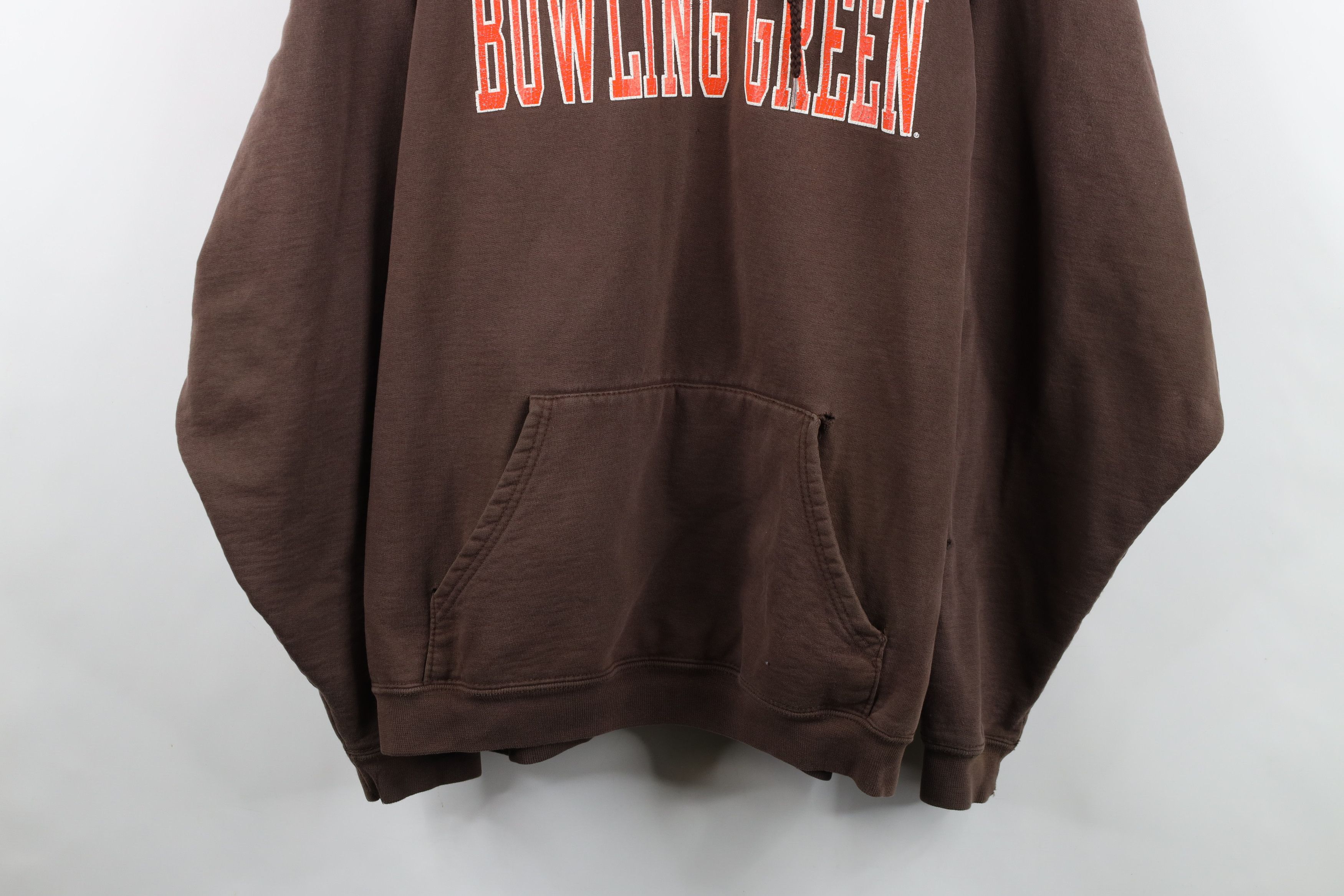 Vintage Vintage 90s Bowling Green State University Hoodie Brown USA Size US XL / EU 56 / 4 - 3 Thumbnail
