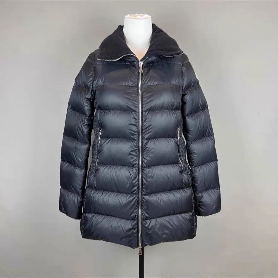 Moncler Black Puffer Coat with Zip Closure and High Collar Size US L / EU 52-54 / 3 - 1 Thumbnail