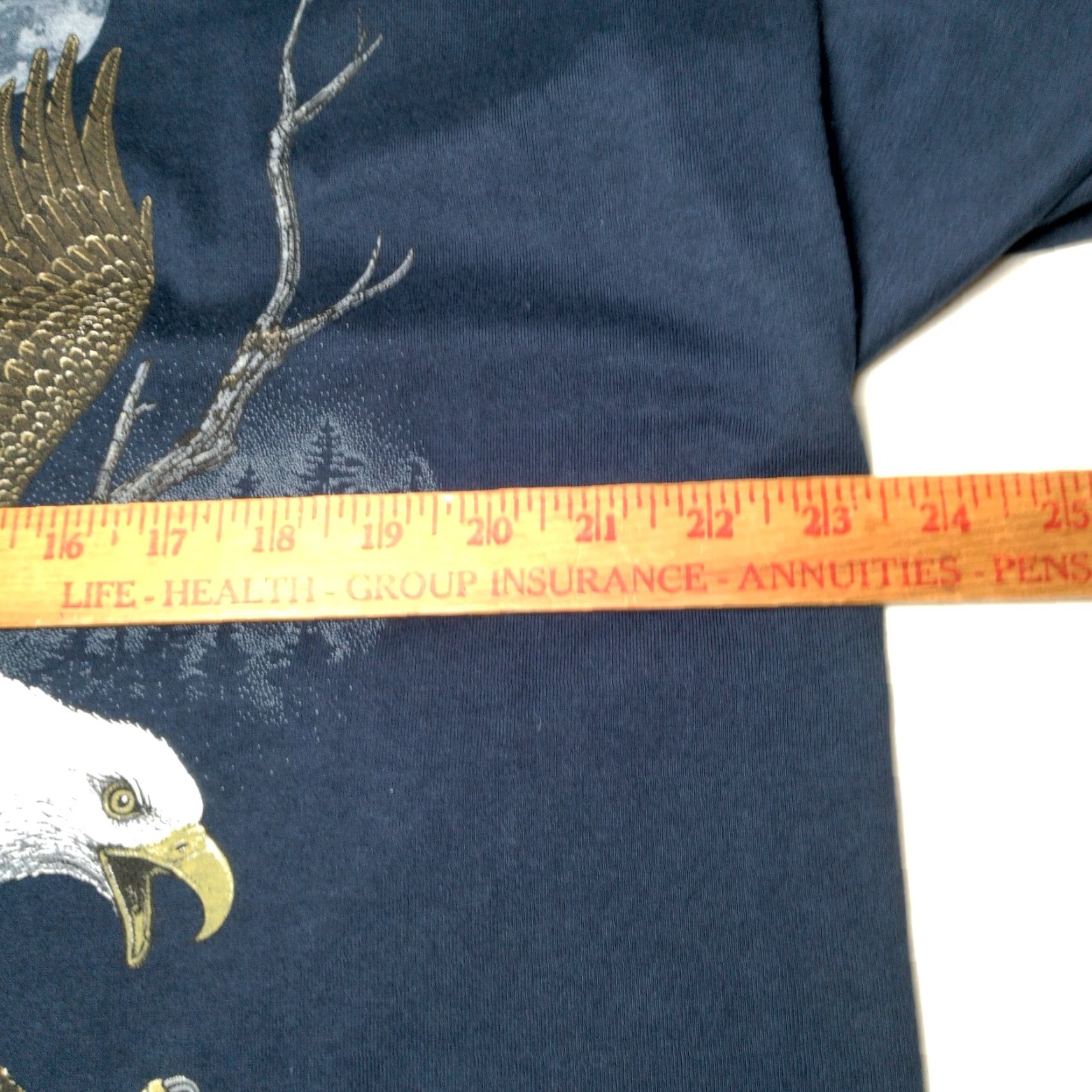 Cotton On VINTAGE Cotton Bald Eagle Shirt Men XL Blue Nature Graphic Moon Tree Cotton Grove Size US XL / EU 56 / 4 - 5 Thumbnail