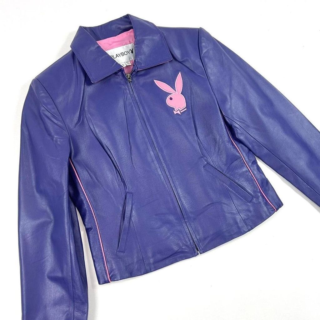 Playboy y2k Playboy purple genuine leather purple jacket Size S / US 4 / IT 40 - 4 Thumbnail