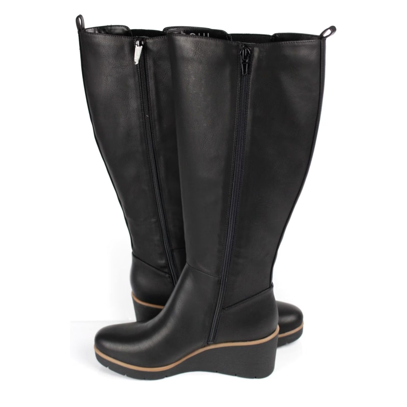 Naturalizer Naturalizer Women's Adrain Wedge Boots Knee High Size 8 M Black Size US 8 / IT 38 - 2 Thumbnail