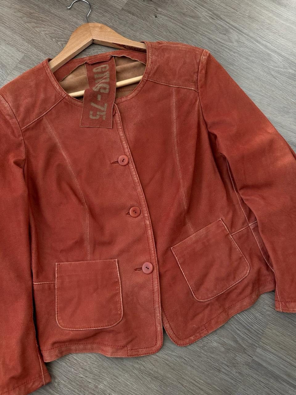 Japanese Brand × Vintage Vintage GMS-75 Red Leather W's Jacket Size S / US 4 / IT 40 - 11 Thumbnail