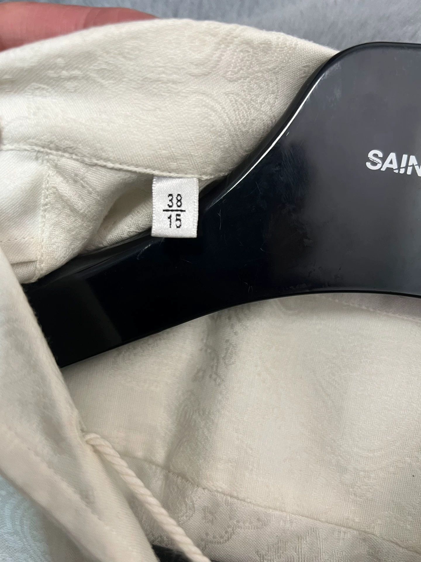 Saint Laurent Paris Saint Laurent SLP carved embroidery, short-sleeved shirt Size M / US 6-8 / IT 42-44 - 3 Thumbnail