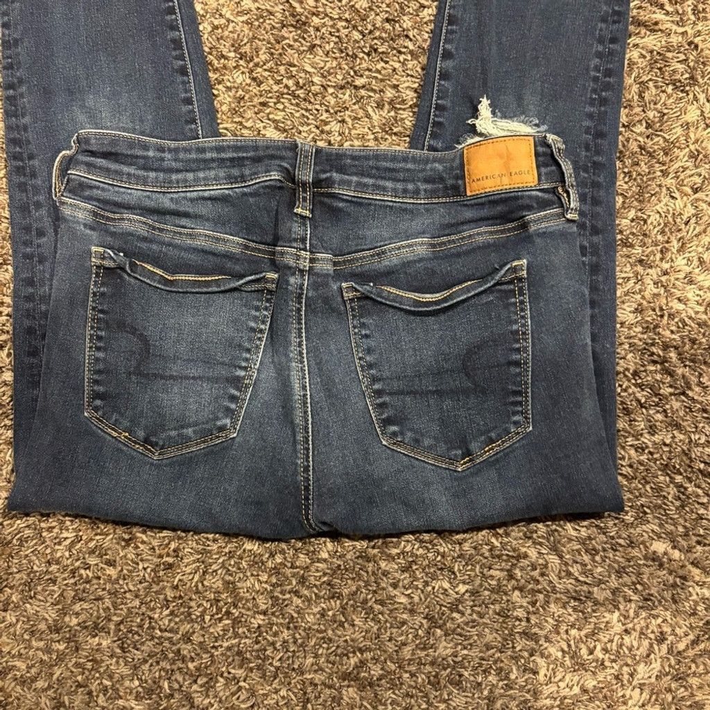 American Eagle Outfitters American Eagle Outfitters Women's Dark Blue Skinny Jeans Size 32" / US 10 / IT 46 - 1 Thumbnail