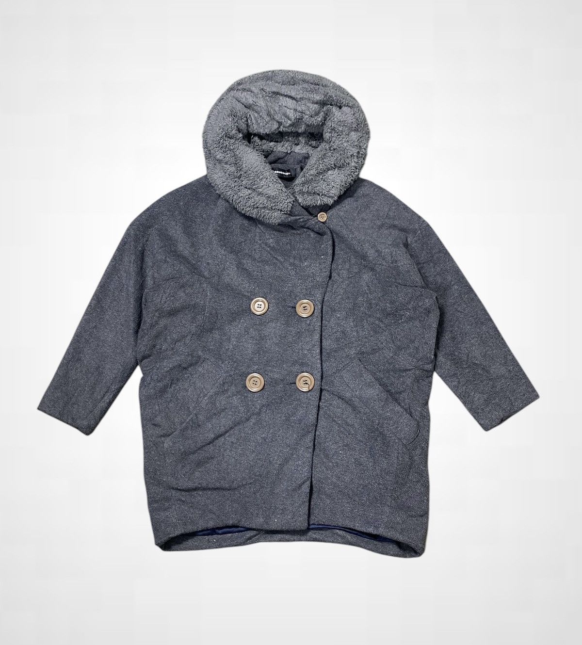 Issey Miyake Mercibeucop Double Breasted Hoodie Jacket Size US XL / EU 56 / 4 - 1 Thumbnail