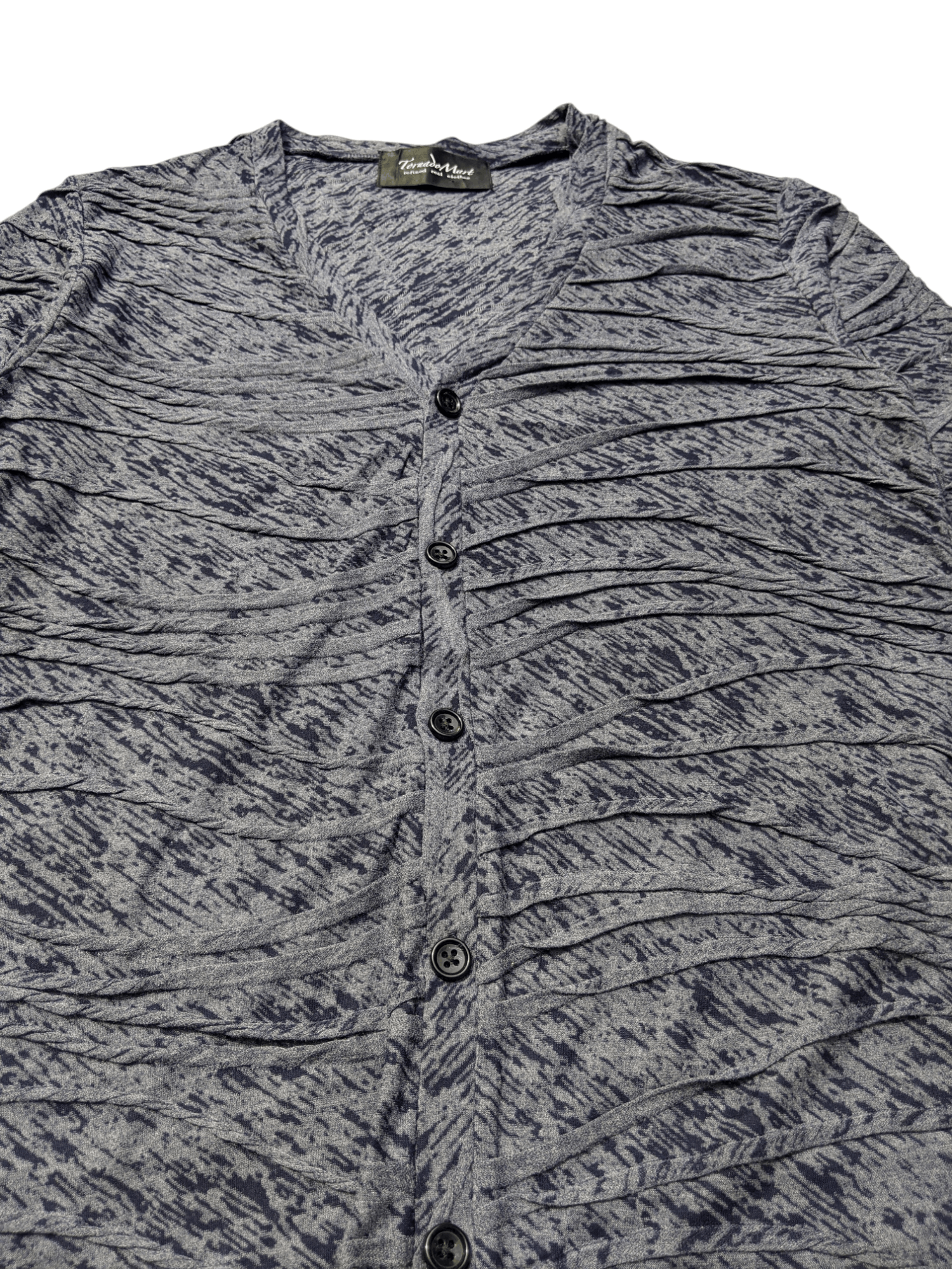 Japanese Brand Tornado Mart Texture Button T shirt Size L / US 10 / IT 46 - 3 Thumbnail