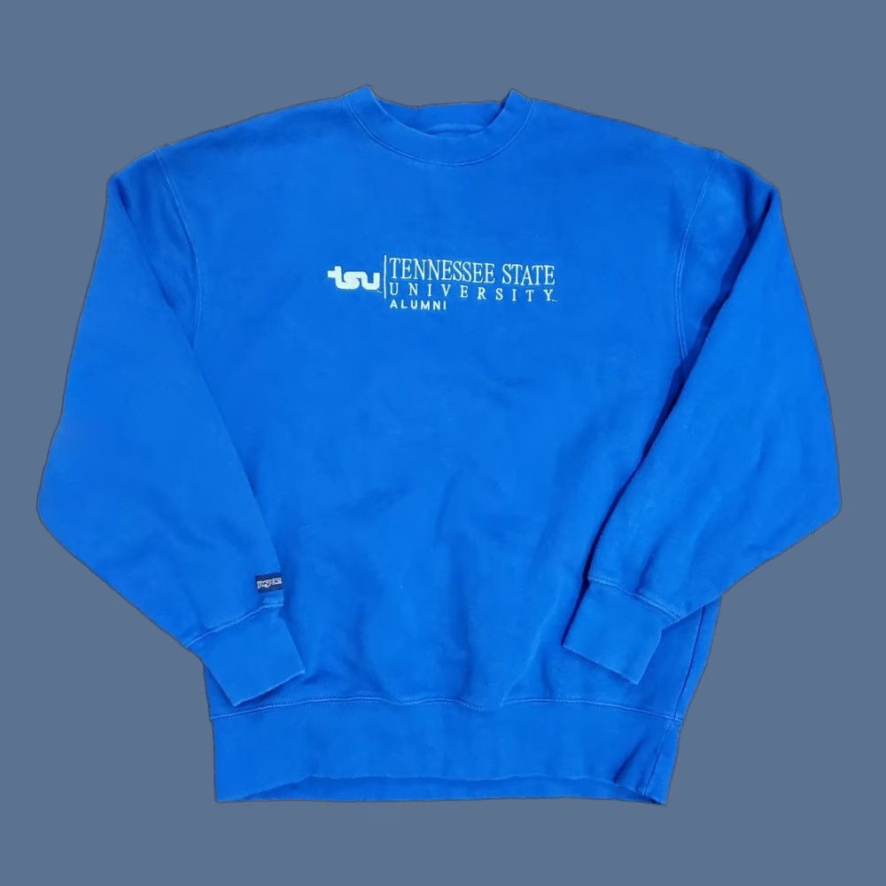 Jansport VINTAGE TSU Sweatshirt Men L Blue Crewneck JanSport Tigers Embroidered University Size US L / EU 52-54 / 3 - 1 Thumbnail
