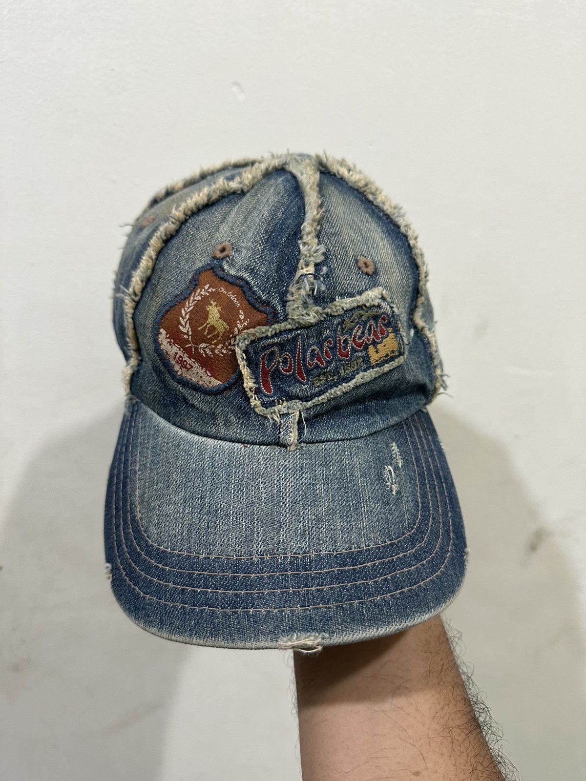 Japanese Brand VTG Polarbear Distressed Hat Size ONE SIZE - 2 Thumbnail