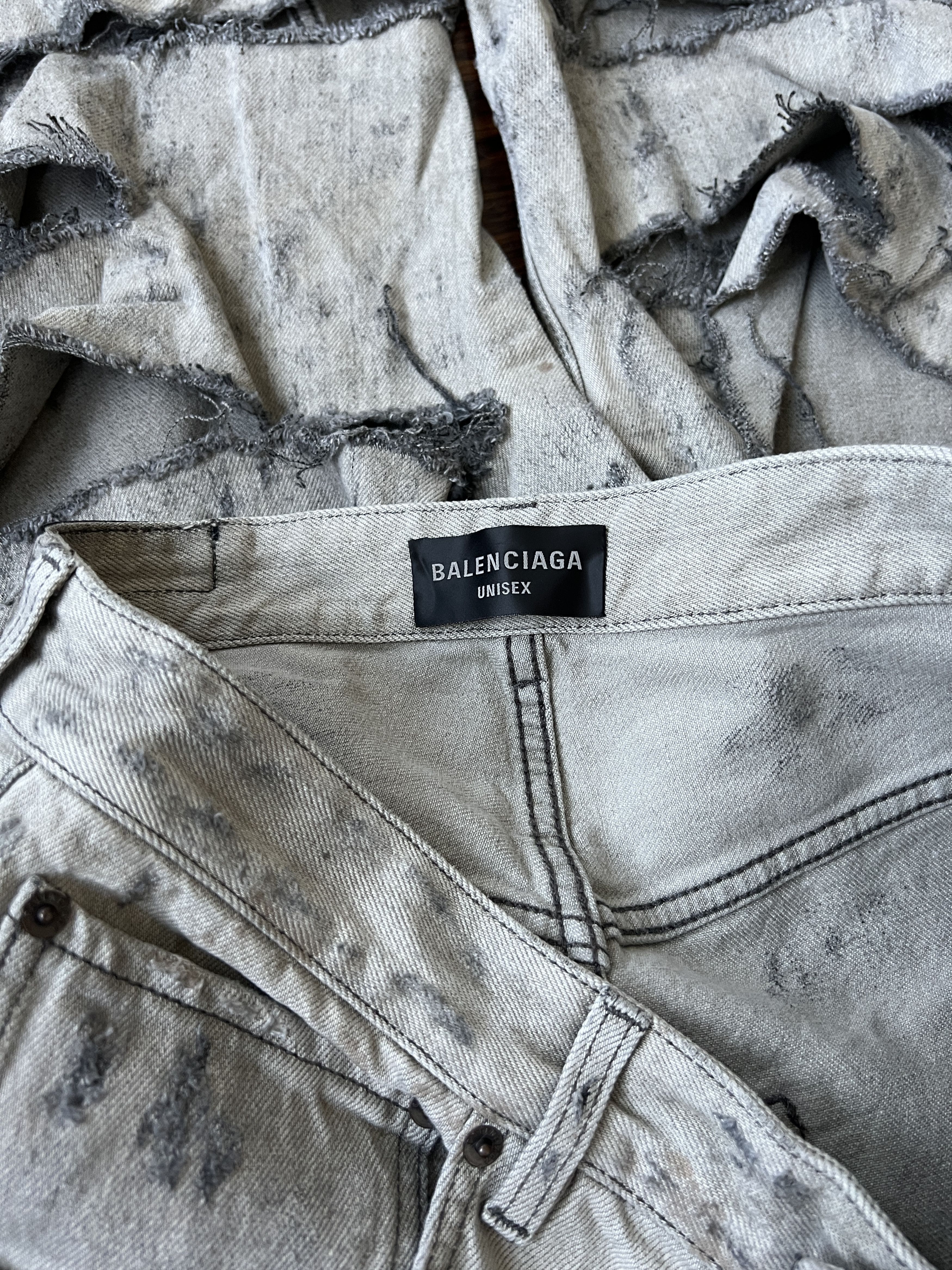 Balenciaga SS23 VIC MUD SHOW SUPER DESTROYED JEANS Size US 28 / EU 44 - 3 Thumbnail