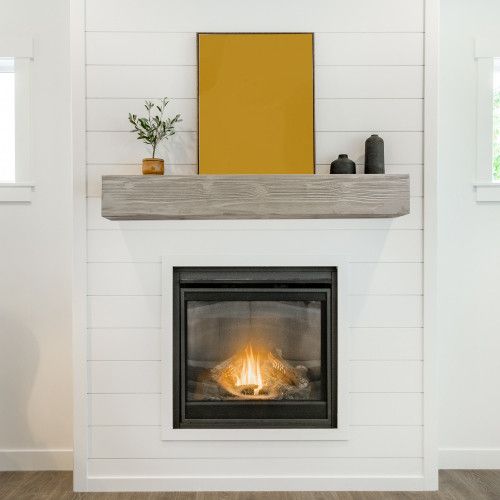 Designer × Homemade 60" Rustic Wood Fireplace Mantel,Wall-Mounted & Floating She Size US L / EU 52-54 / 3 - 4 Thumbnail
