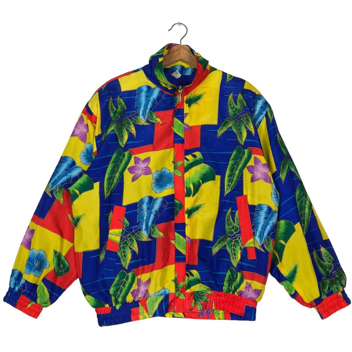 Vintage 🔥90’s Silk Bomber Jacket Coaco Full Print Issey Miyake Size US M / EU 48-50 / 2 - 1 Thumbnail