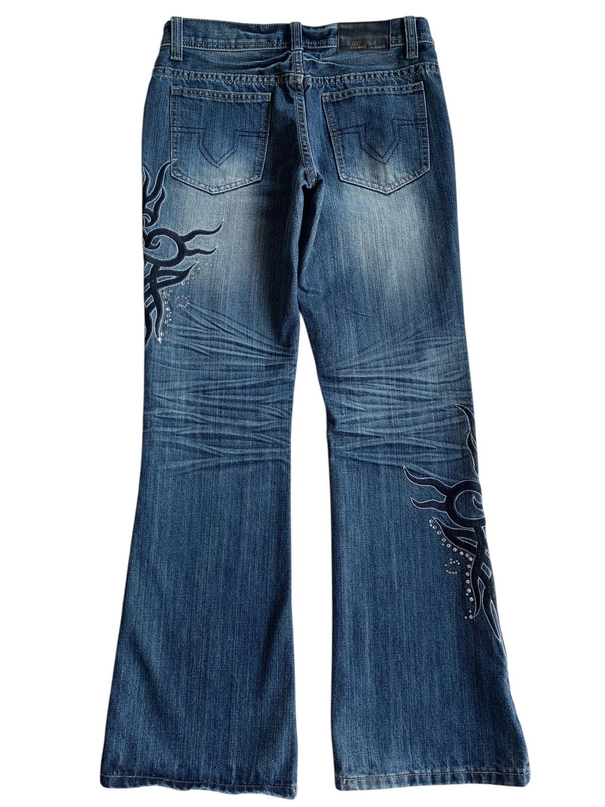 Black Crown Flared Rusty Mudmax Punk Style Denim