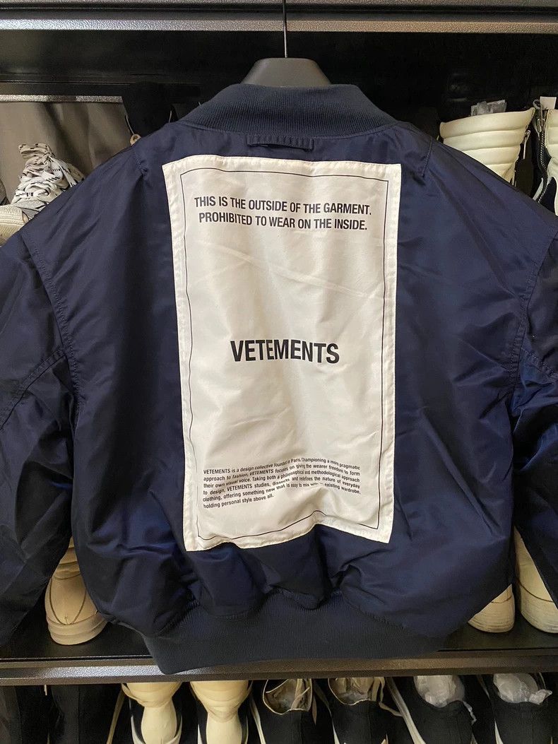 Vetements Vetements Alpha S size reversible bomber, instruction cott Size US S / EU 44-46 / 1 - 5 Thumbnail
