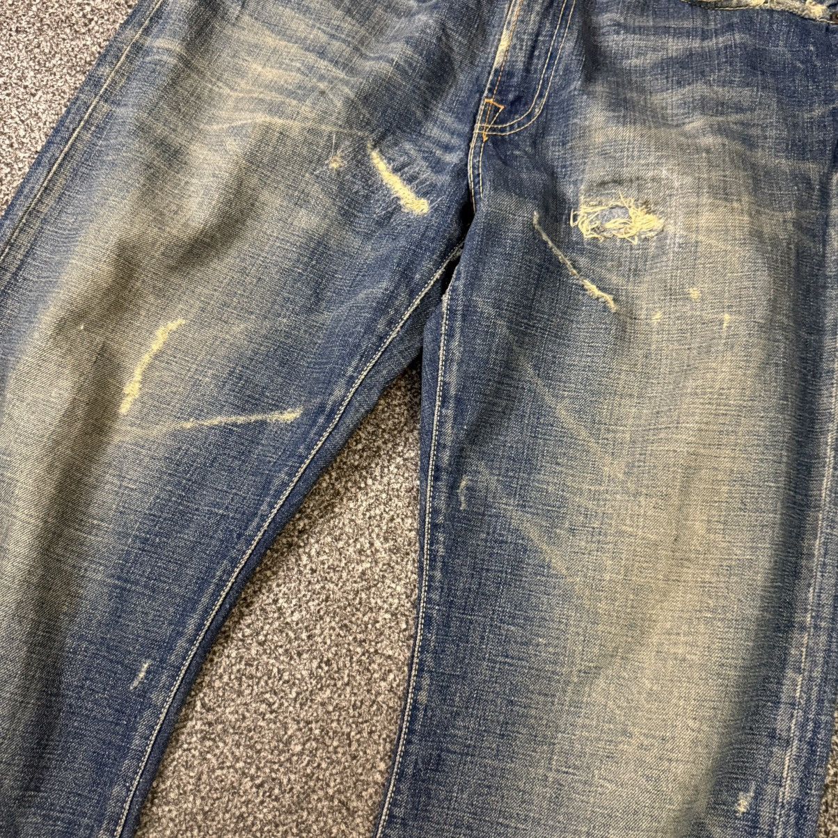 Beauty Beast Bootcut Ezra Fitch Distressed y2k Style Wide Leg Denim Size US 33 - 9 Thumbnail