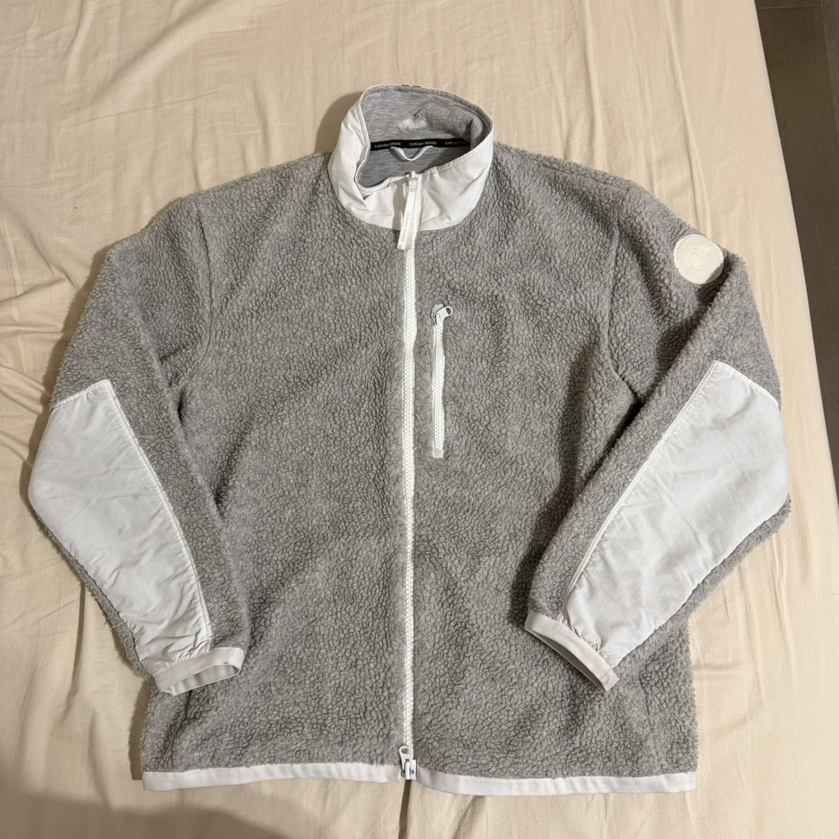 CANADA GOODE WHITE LABEL ZIP UP FLEECE JACKET