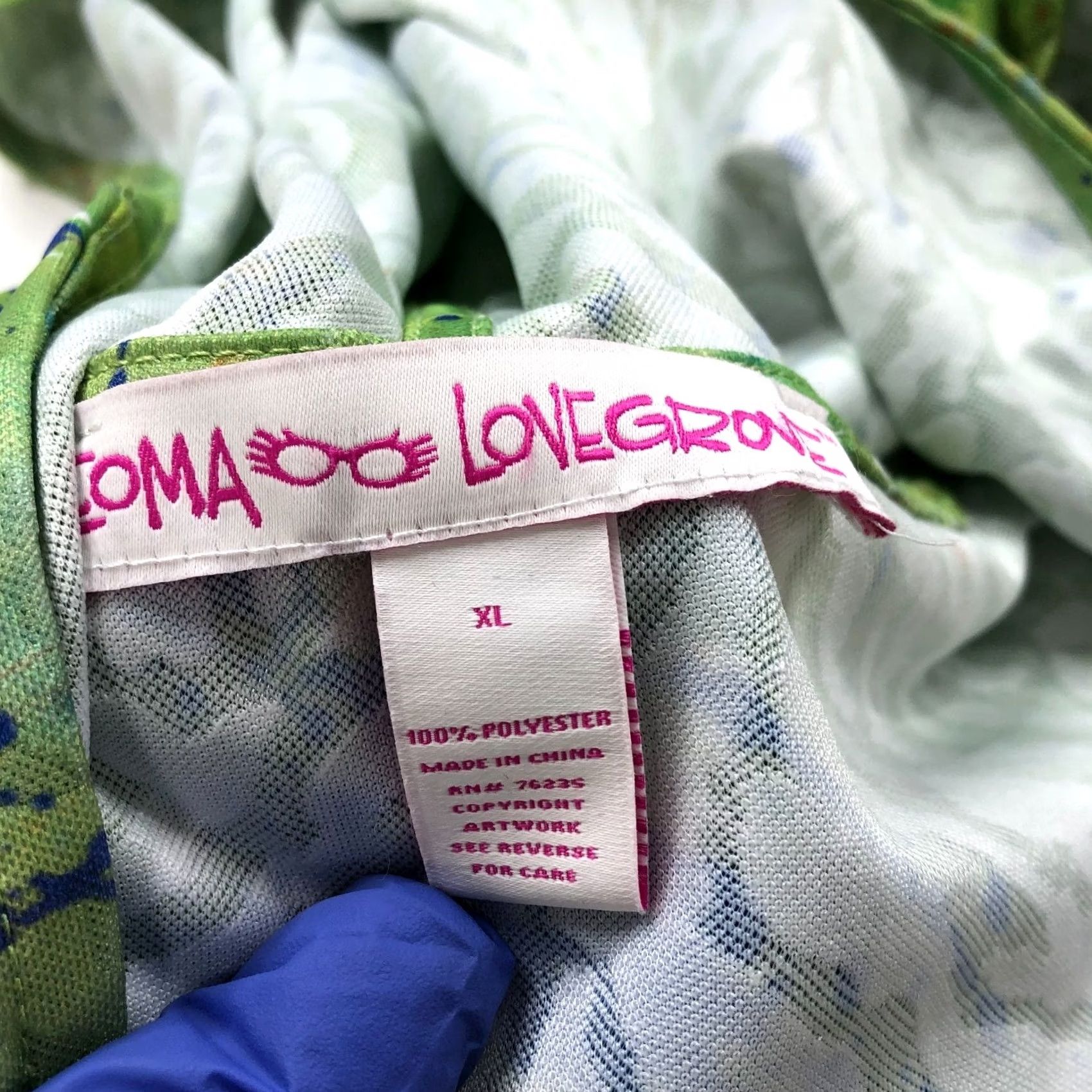 Vintage Leoma Lovegrove XL Hooded Tank Top Cover Up Womens Pullover Top Green Size XL / US 12-14 / IT 48-50 - 5 Thumbnail