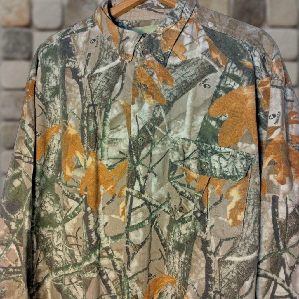 Vintage VINTAGE Outfitters Ridge Men’s Long Sleeve Tree Camo Shirt XL Casual Hunting Twill Fall Winter Size US XL / EU 56 / 4 - 1 Thumbnail