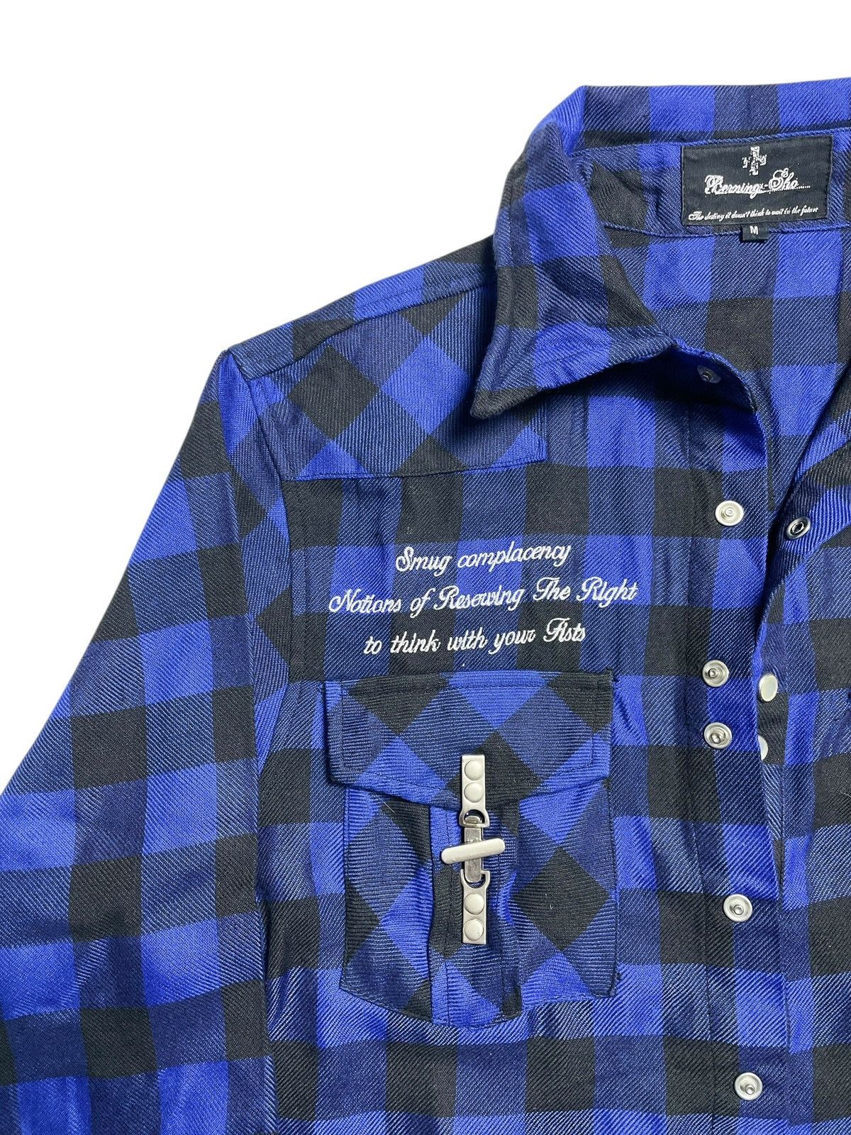 KMRii 2000’s Berning Sho - Vkei Style Poem Skull Logo Button Shirt Size US M / EU 48-50 / 2 - 8 Thumbnail