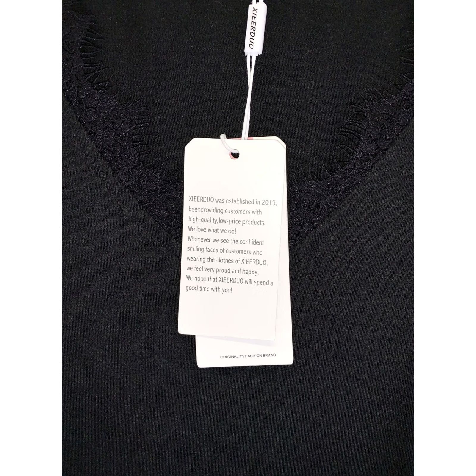 Vintage Xieerduo Womens Black Lace Cap Shoulder V Neck Top Size Small NWT-9258 T-Shirt Size S / US 4 / IT 40 - 5 Thumbnail