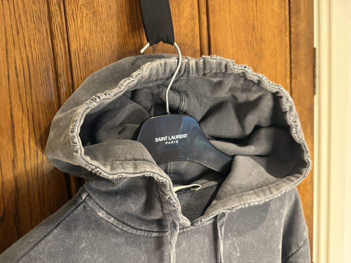Saint Laurent Paris $890 Saint Laurent acid wash grey Rive Gauche logo hoodie M Size US M / EU 48-50 / 2 - 15 Thumbnail