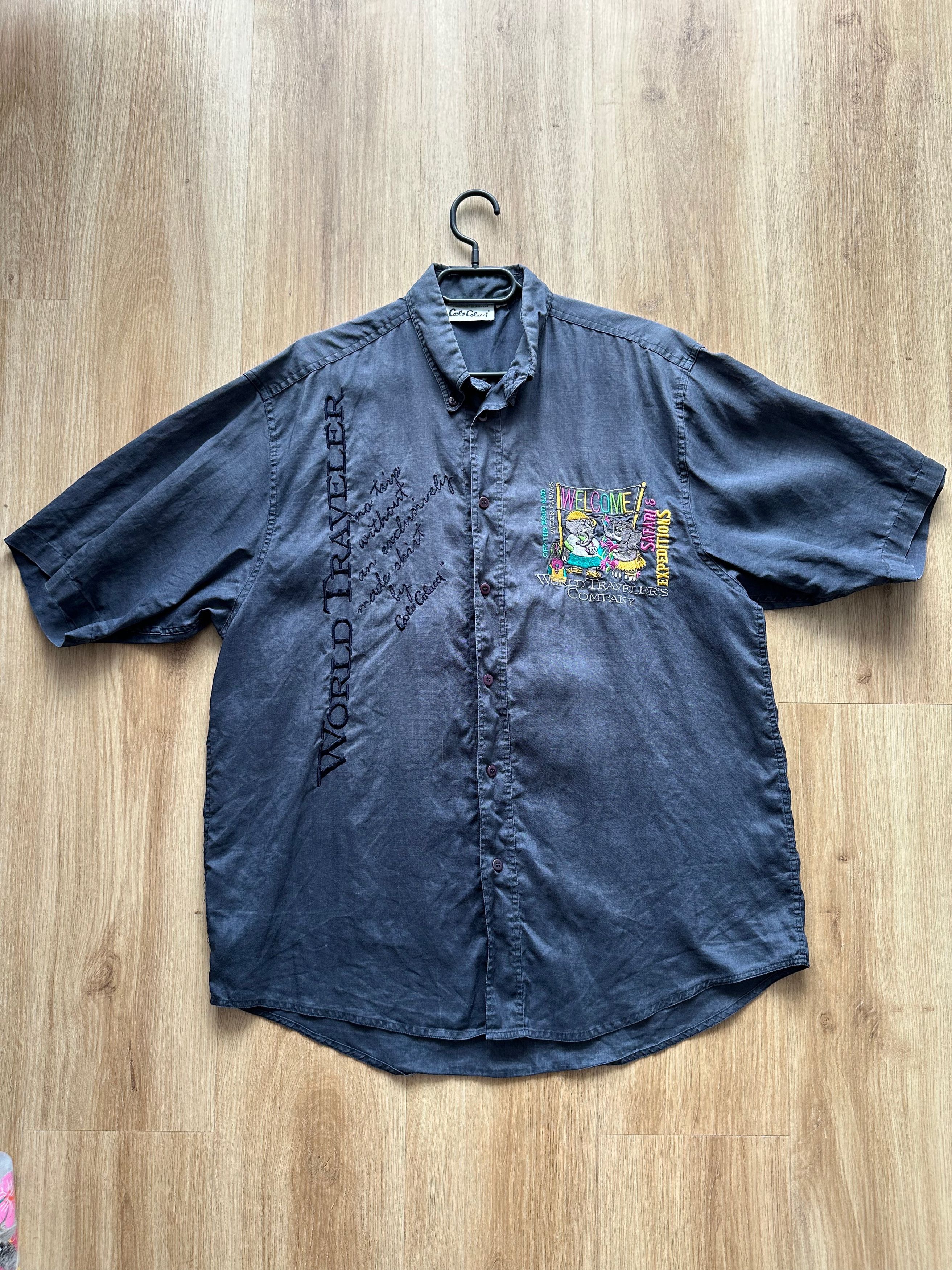 Carlo Colucci 90's CARLO COLUCCI linen shirt multicolor embroidered Size US M / EU 48-50 / 2 - 7 Thumbnail