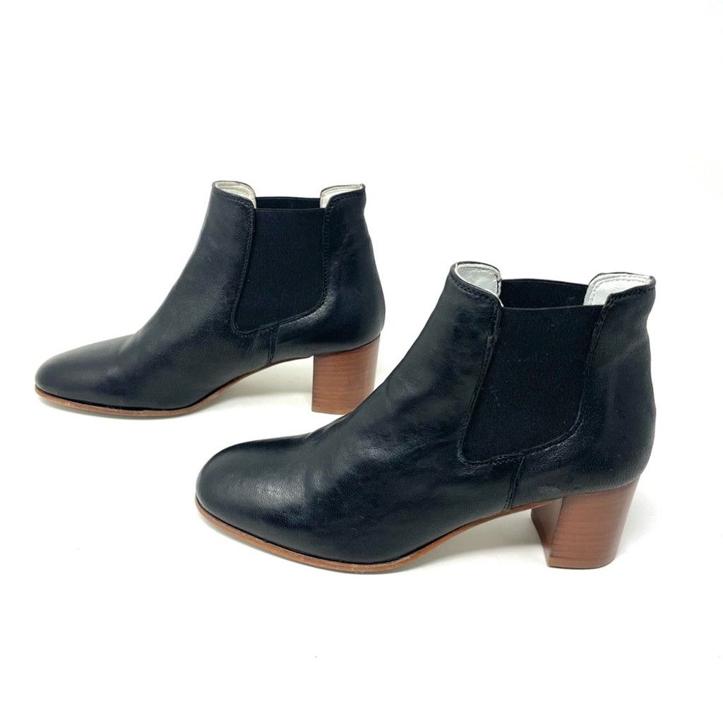 Other LIKE NEW Gidigio Black Leather Block Heel Ankle Boot Size 36 Size US 6 / IT 36 - 4 Thumbnail