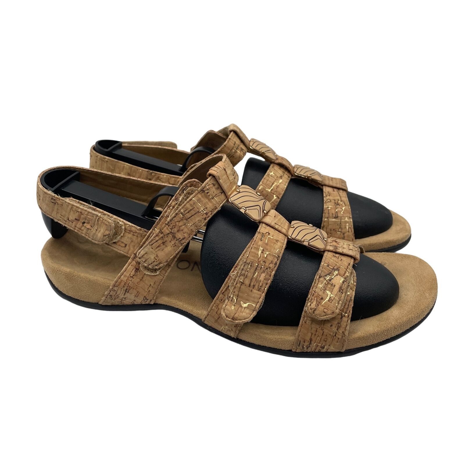 Vionic Vionic Amber 44 Sandals Orthaheel Ankle Strap Gold Cork 7 Size US 7 / IT 37 - 1 Thumbnail