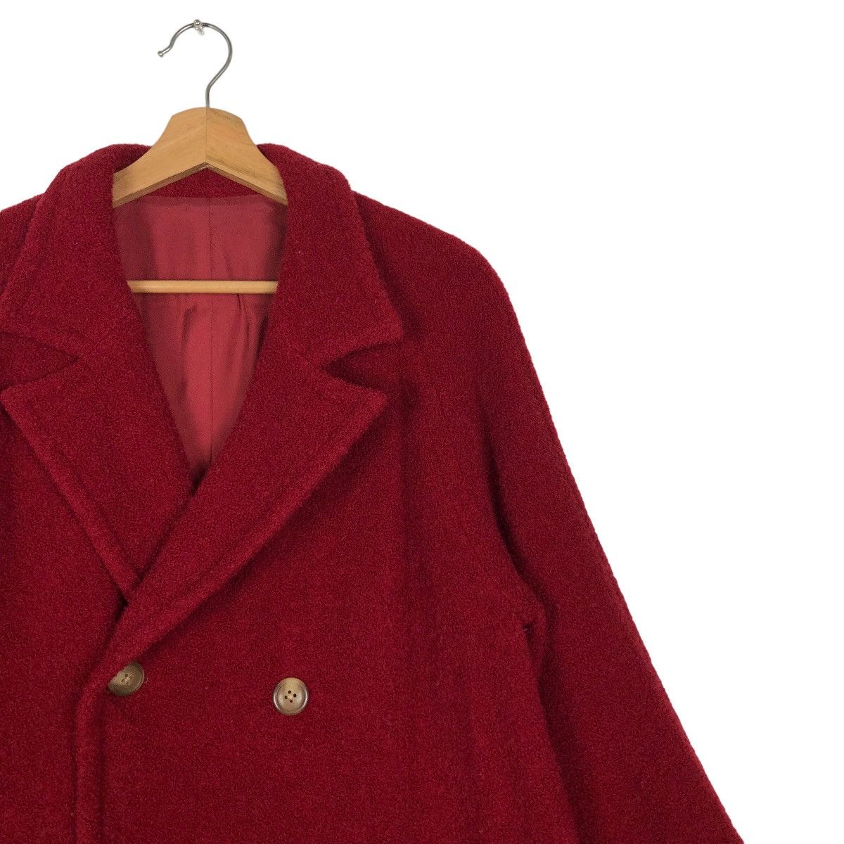 Yohji Yamamoto 🔥Rich Red Double Collar Breast Wool Jacket Iwish Y’s Japan Size US M / EU 48-50 / 2 - 6 Thumbnail