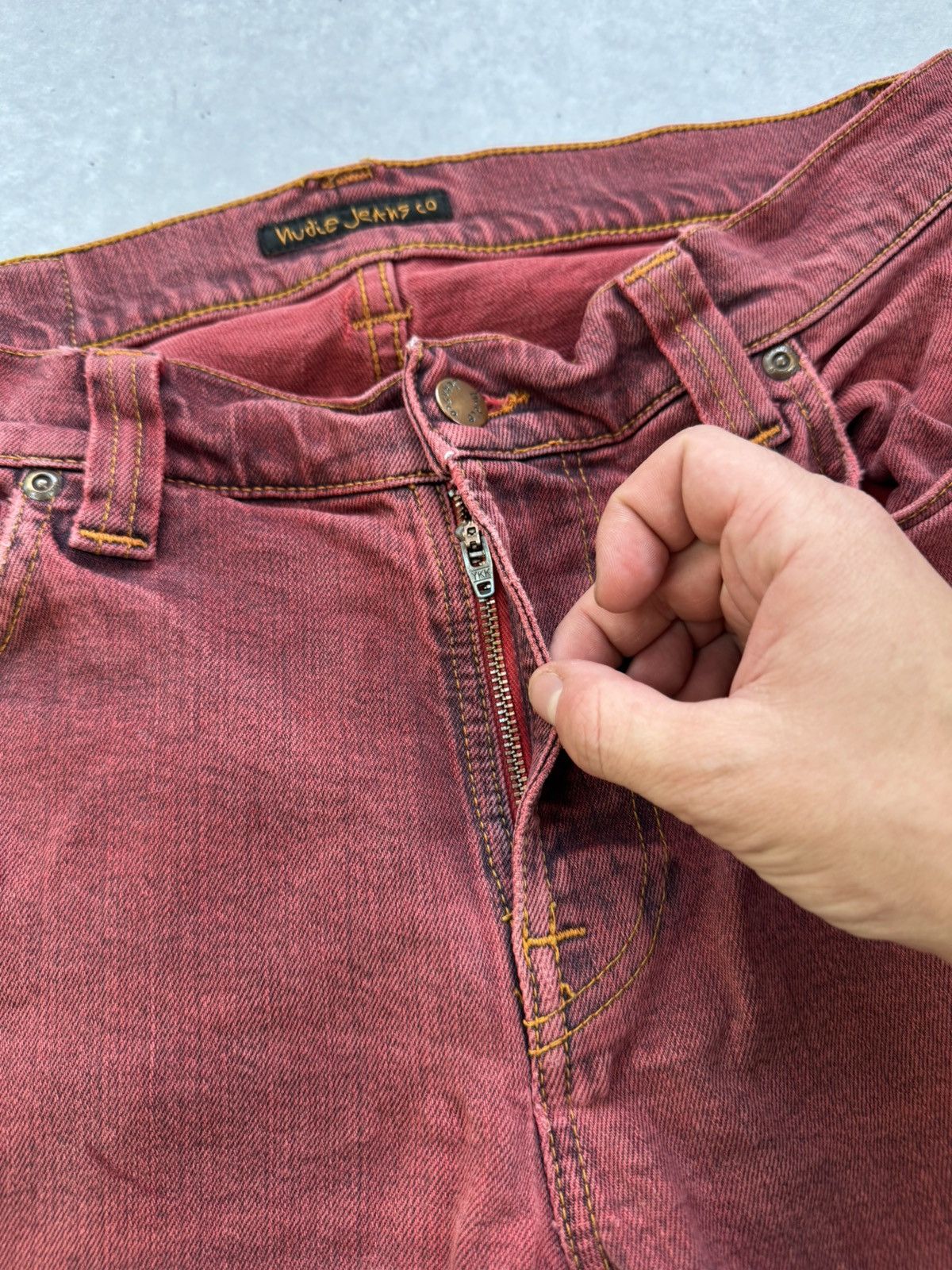 Nudie Jeans Vintage Nudie Jeans Thin Finn Burgundi Skini Jeans Size US 32 / EU 48 - 5 Thumbnail
