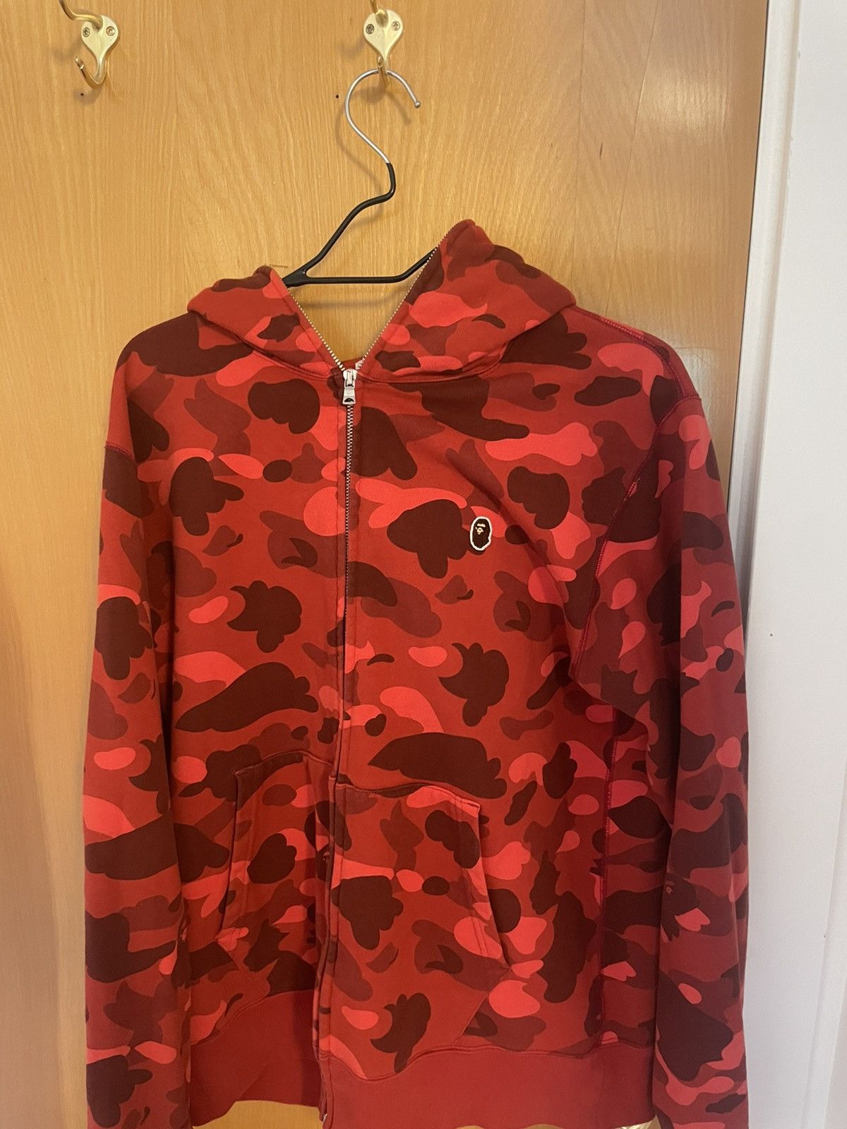 Bape BAPE Red Color Camo One Point Full Zip Hoodie Size US XL / EU 56 / 4 - 1 Thumbnail