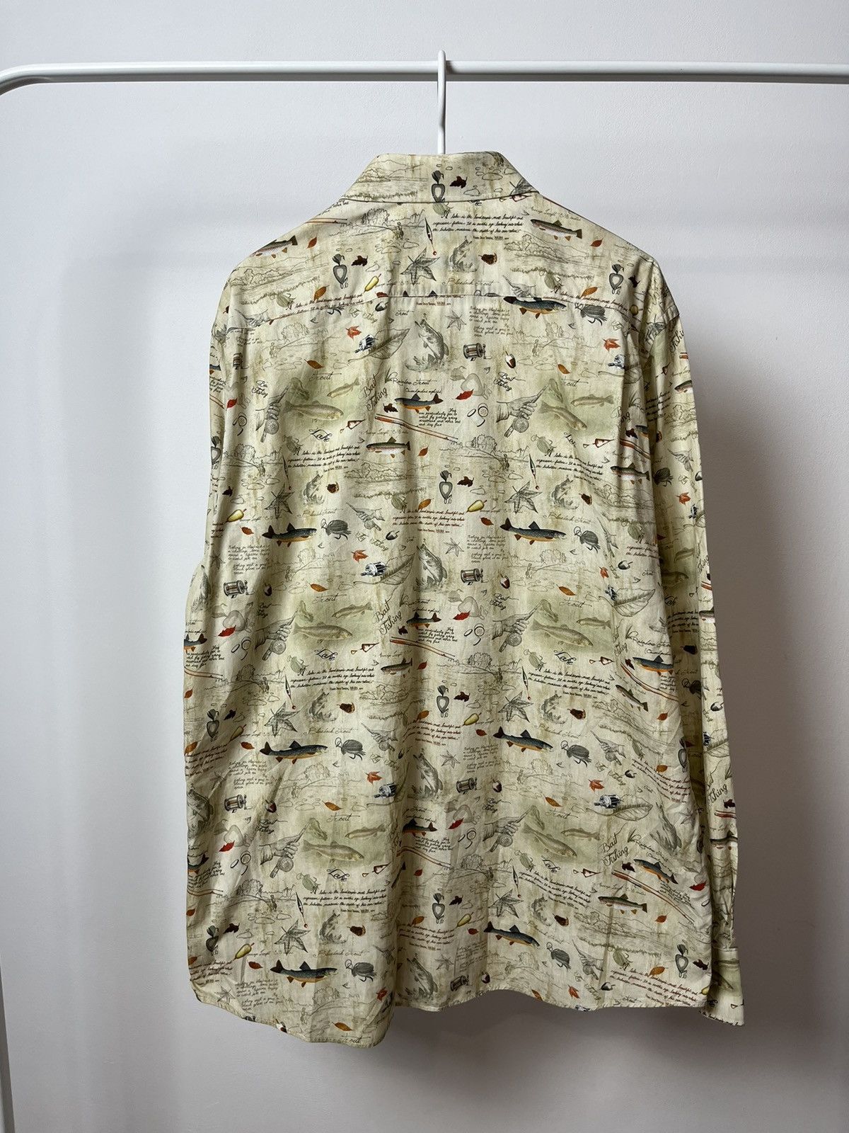 New & Lingwood New Lingwood Button Ups Overprint Fish Fishing Shirt Size US XL / EU 56 / 4 - 9 Thumbnail