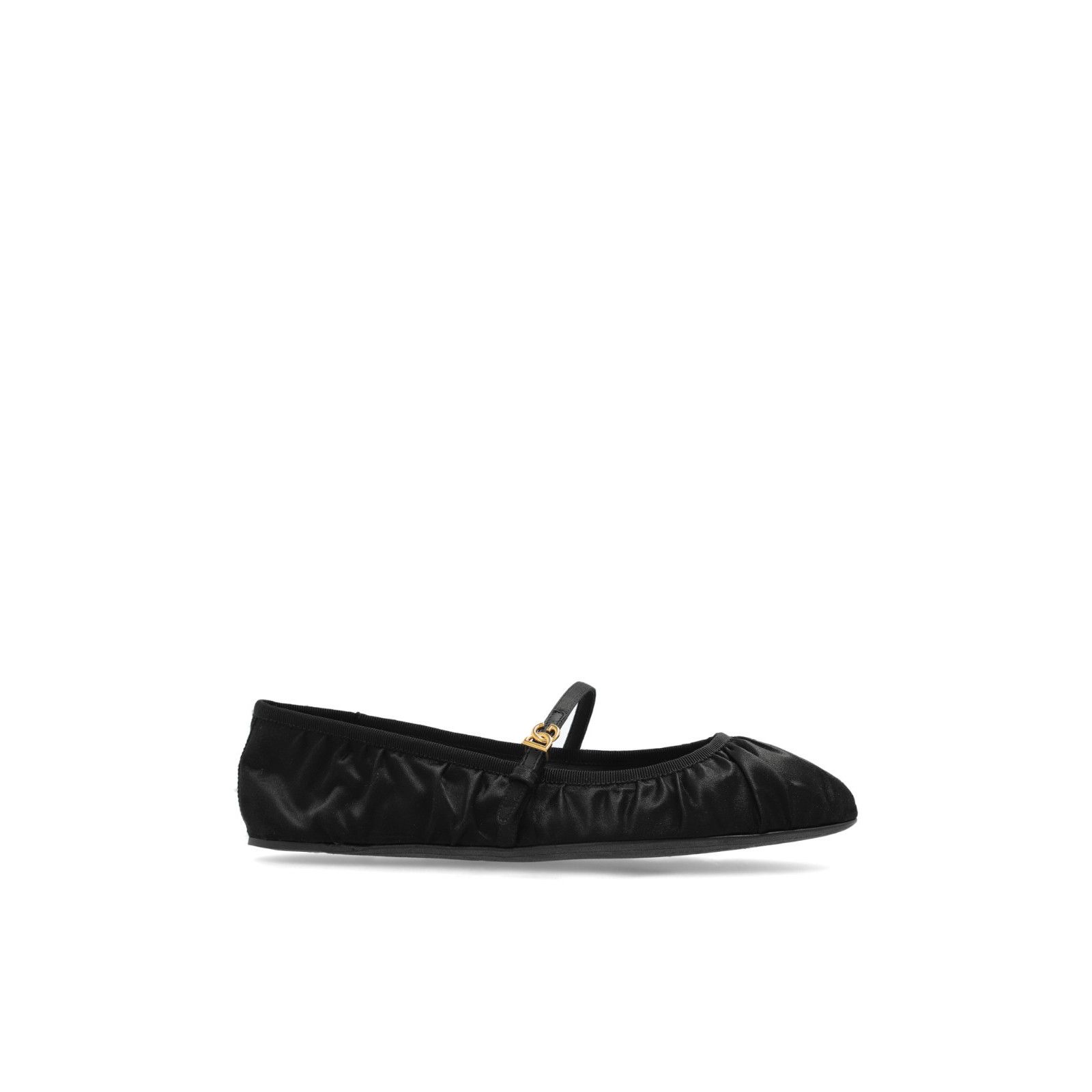 DOLCE&GABBANA Black Satin Ballerina Flats New & Authentic (W