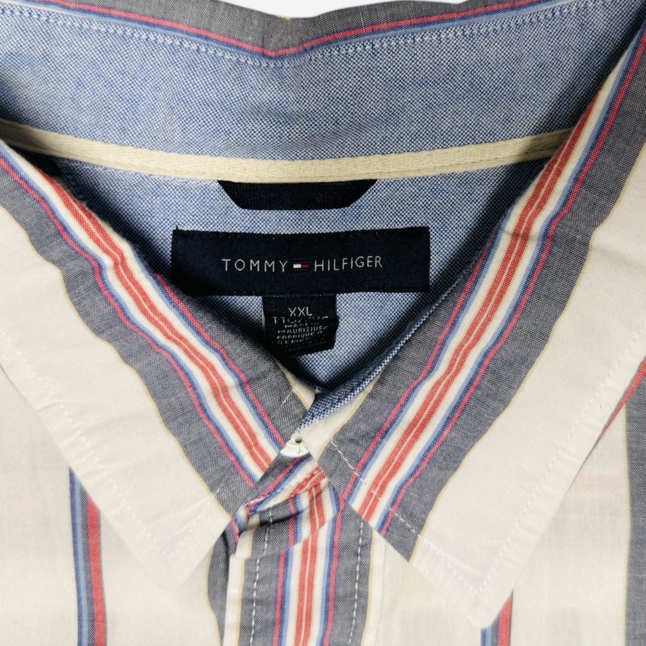 Tommy Hilfiger Vintage Tommy HILFIGER Button Short Sleeve Striped Shirt Size US XXL / EU 58 / 5 - 5 Thumbnail