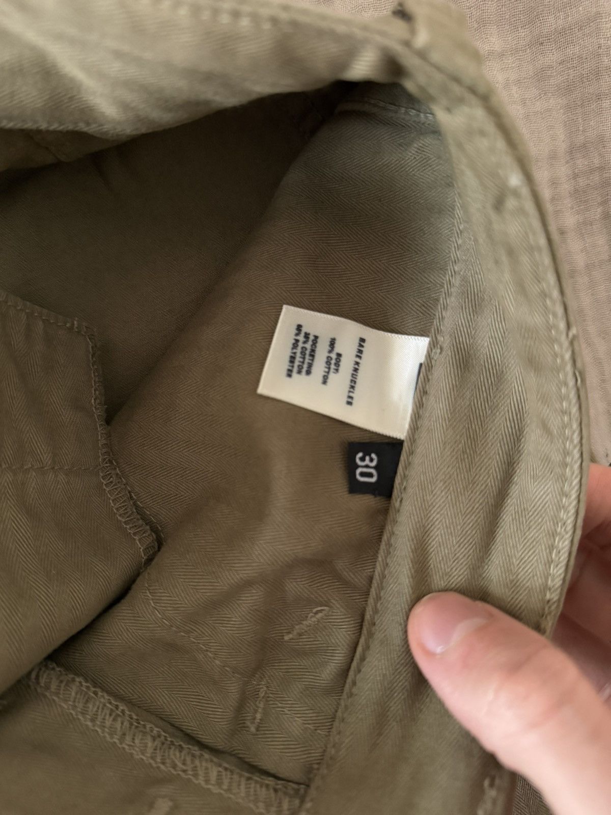 Bare Knuckles Bare Knuckles – HBT Service Pant (Washed Olive) Size US 30 / EU 46 - 5 Thumbnail