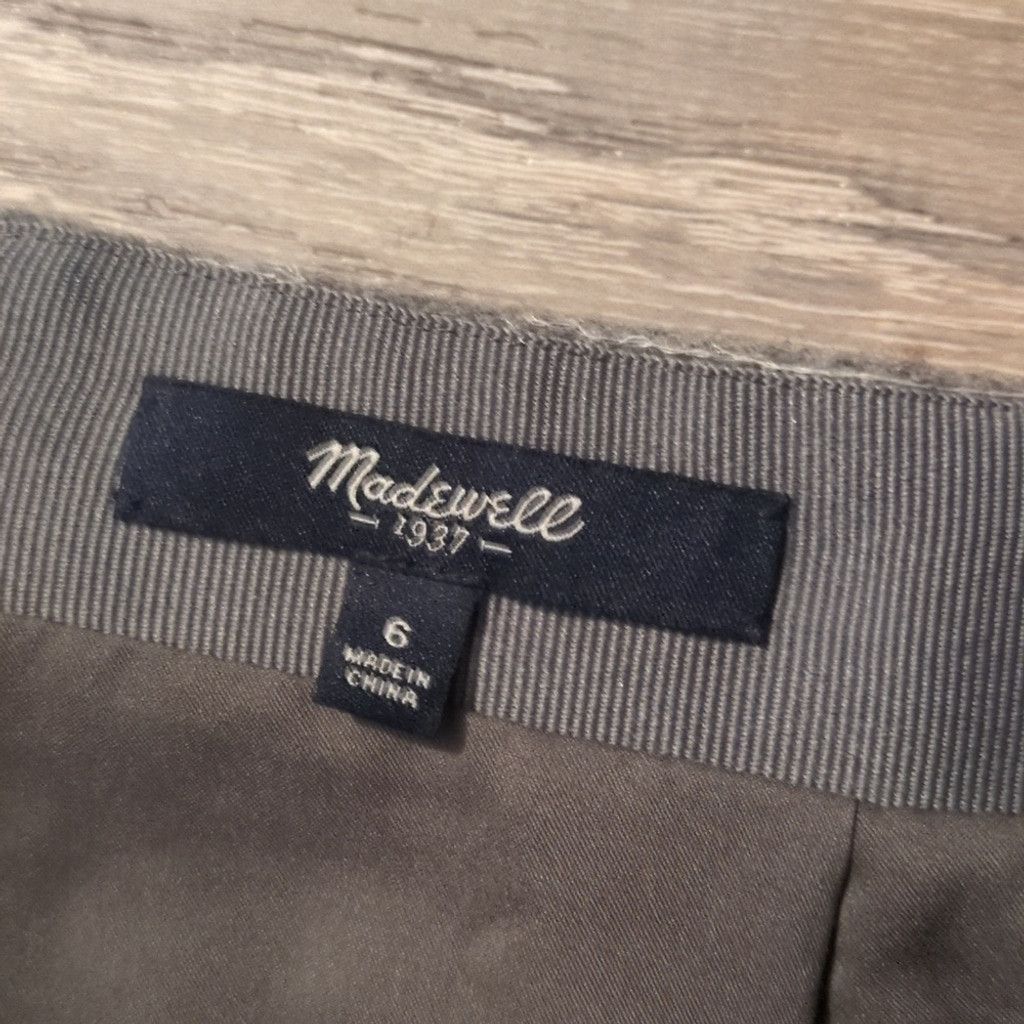 Madewell Madewell Gray ATELIER SKIRT Felted Wool Blend Flounced Sz. 6 Size 28" / US 6 / IT 42 - 3 Thumbnail