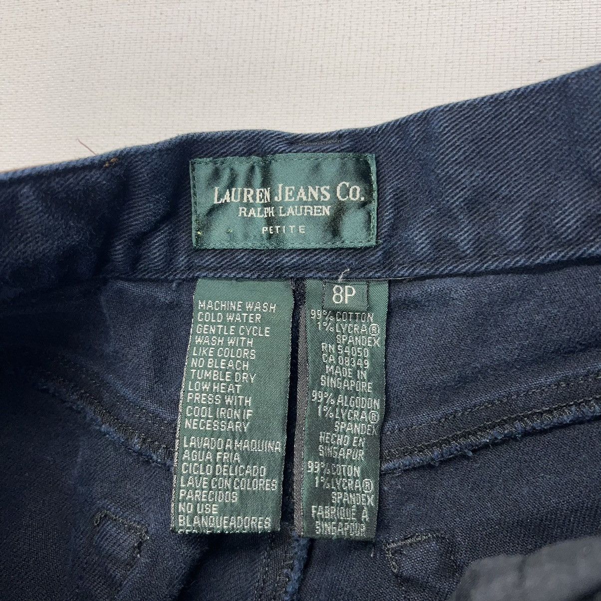 Ralph Lauren × Vintage VTG Lauren Jeans Co Womens Jeans Petite Blue Straight Wide Size 30" / US 8 / IT 44 - 5 Thumbnail
