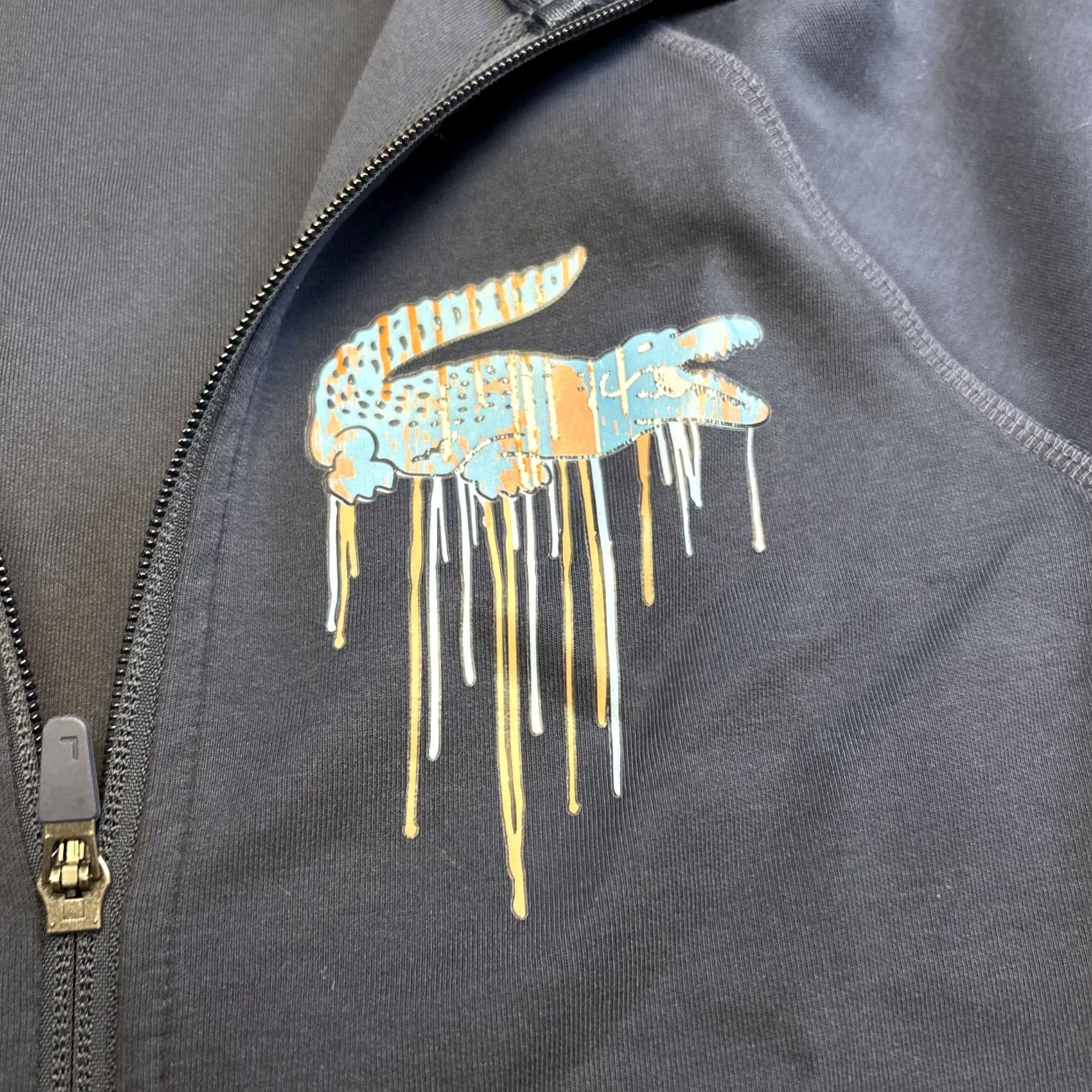 Lacoste Lacoste Sport Miami Open Blue Full Zip Jacket XS Unisex Multi Color - Pre-Owned - Excellent Condition Size XS / US 0-2 / IT 36-38 - 2 Thumbnail