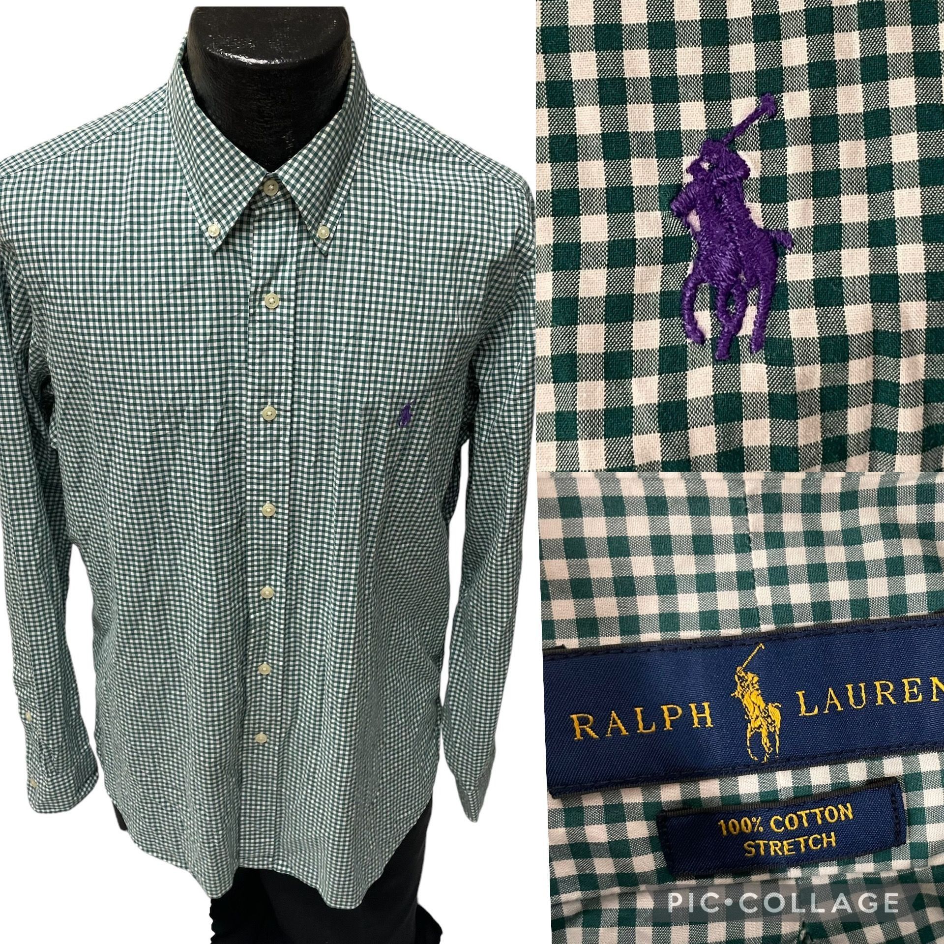 Ralph Lauren Ralph Lauren CHECK Stretch POLO LOGO PONY Casual Shirt Size US L / EU 52-54 / 3 - 1 Thumbnail