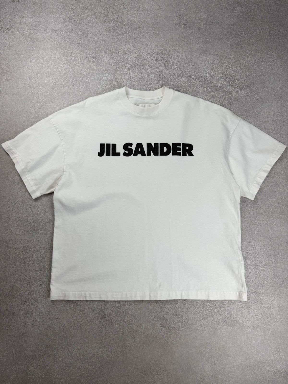 Jil Sander Logo Print Cotton Oversized Shirt