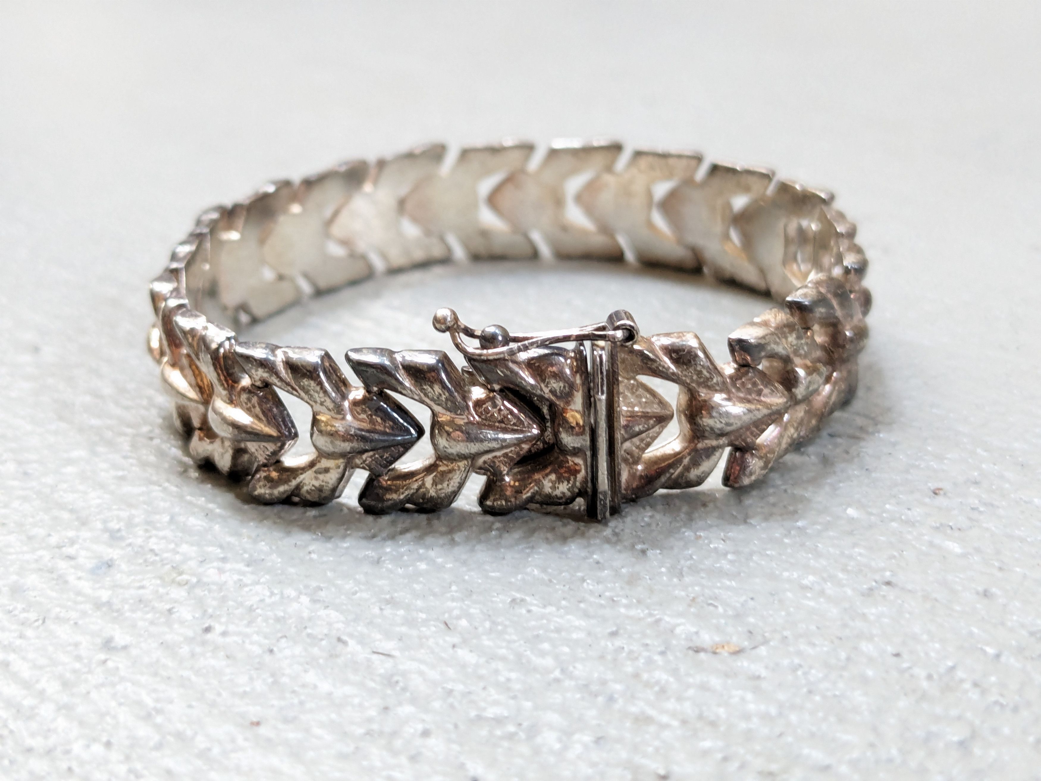 Jewelry Vintage Sterling Silver Bracelet Milor 7.25" Italy Modern Size ONE SIZE - 3 Thumbnail
