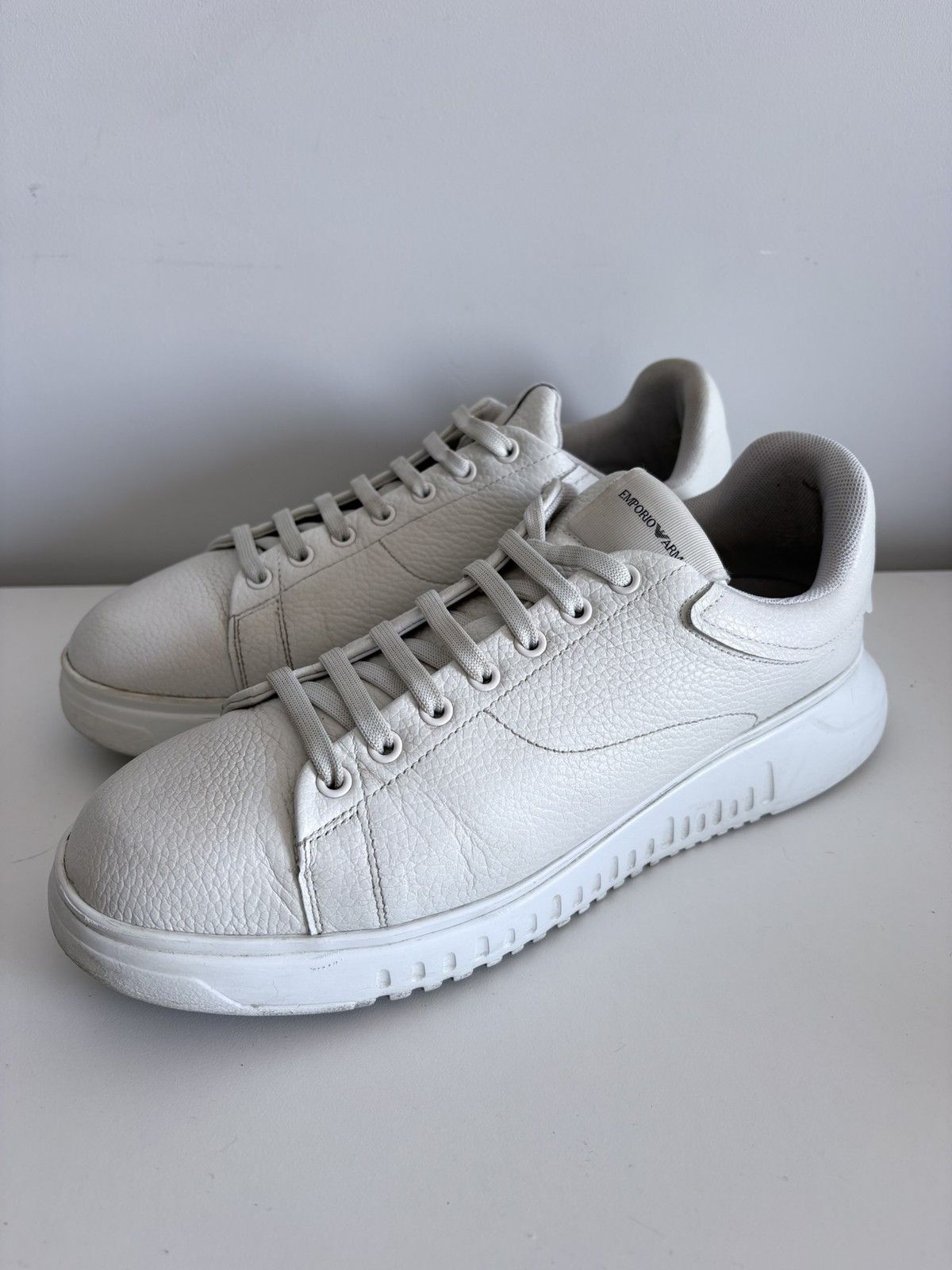 Emporio Armani Emporio Armani sneakers white leather casual size 44 men's Size US 11 / EU 44 - 1 Thumbnail
