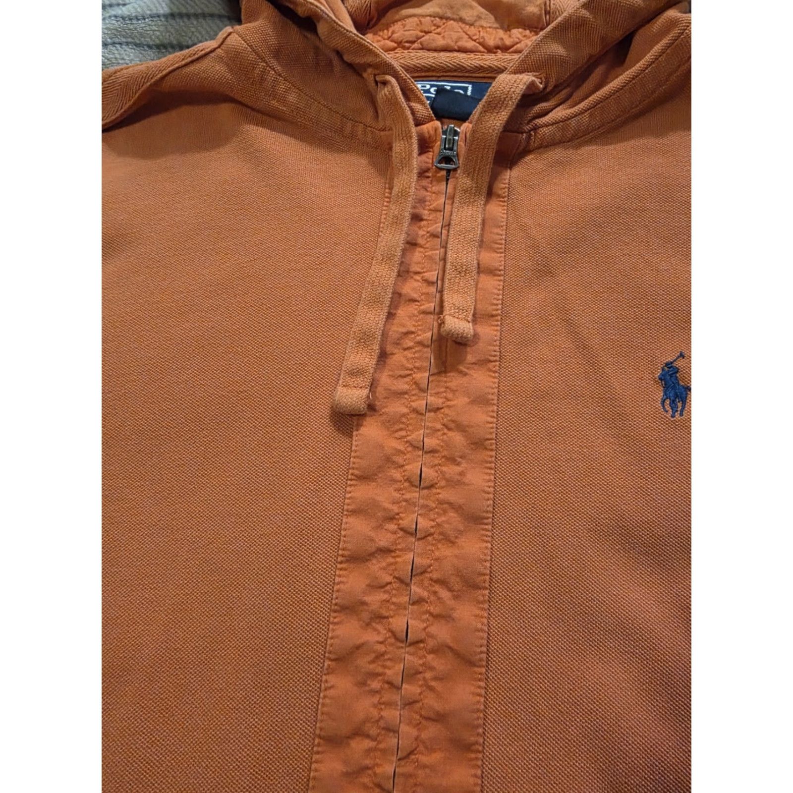Polo Ralph Lauren VINTAGE Polo Ralph Lauren Full Zip Hoodie Orange Men's Large Shirt Size US L / EU 52-54 / 3 - 5 Thumbnail